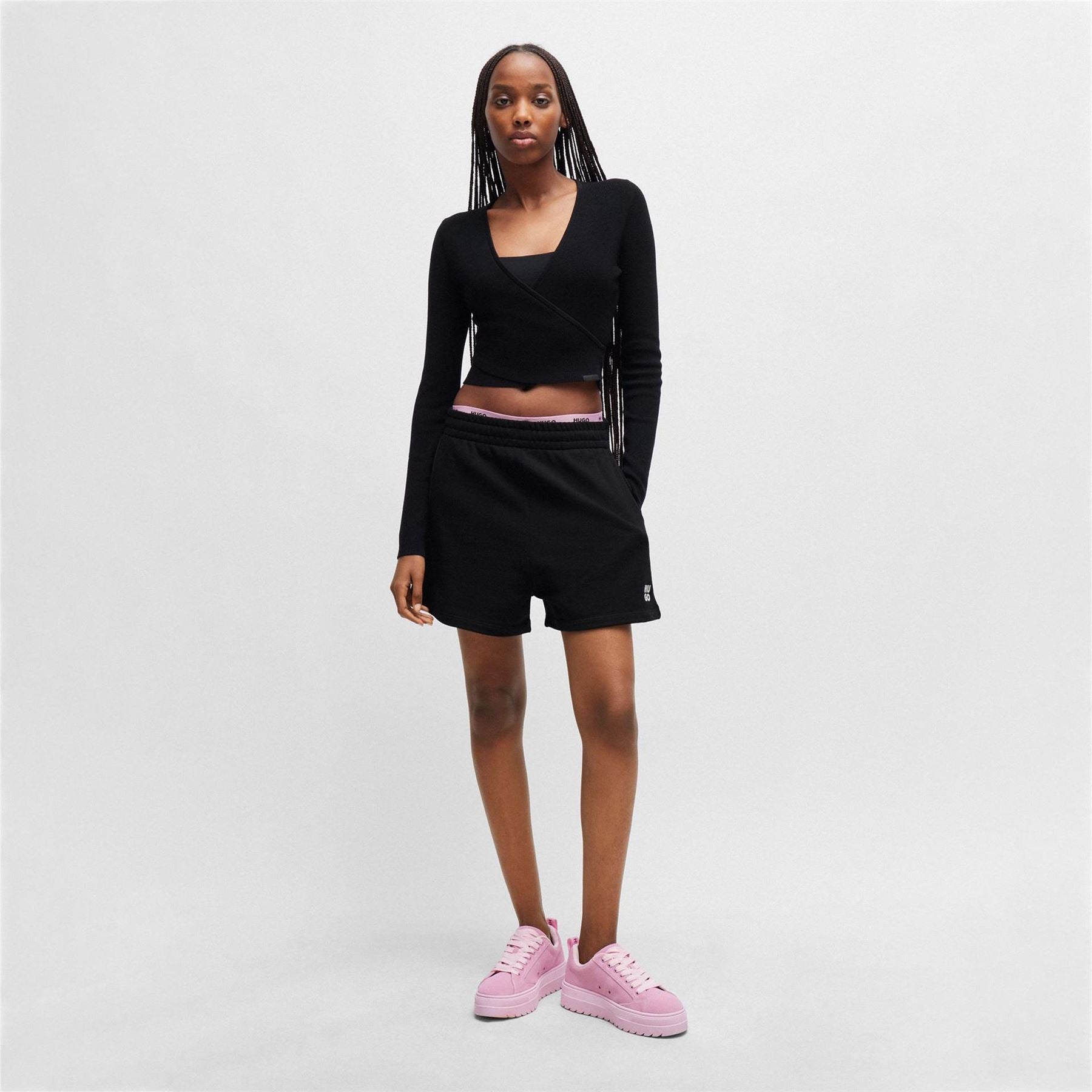 Hugo Solid Sweat Shorts with Elasticated Waistband