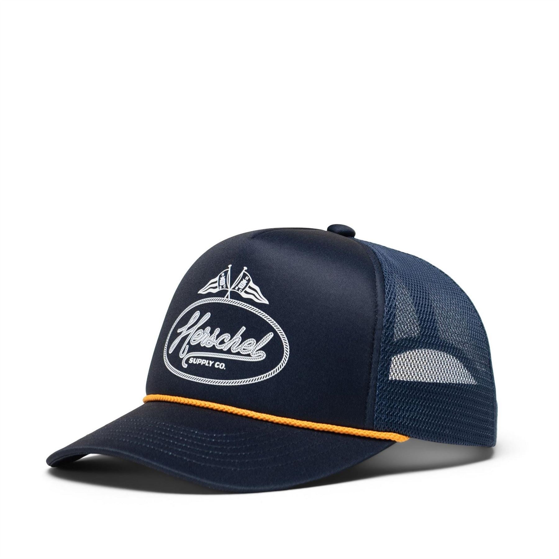 Herschel Supply Co Box Print Mesh Trucker Cap with Logo