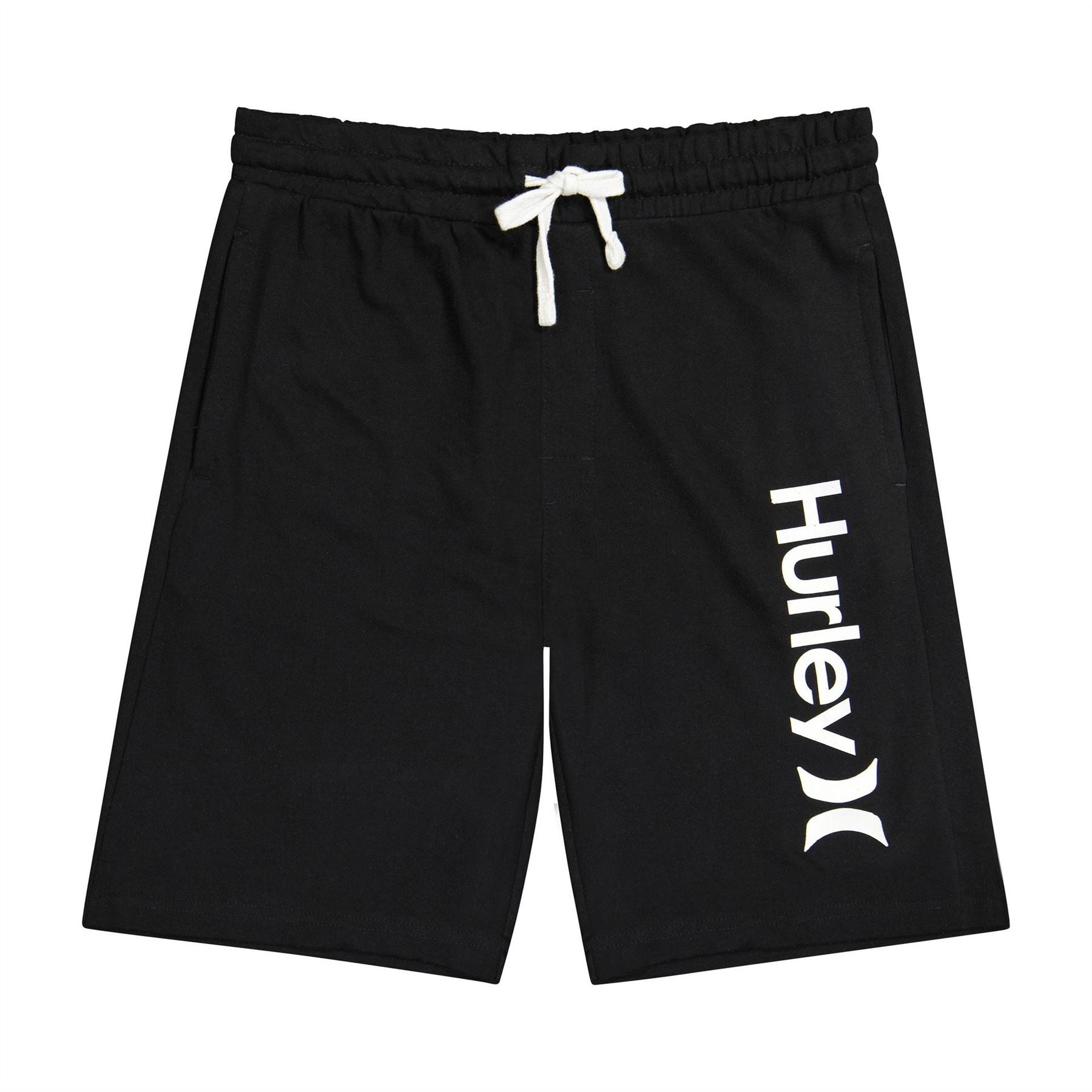 Hurley Logo Print Bermuda Shorts with Elasticated Waistband