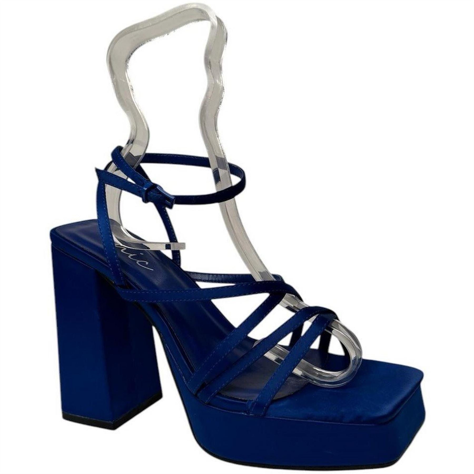 Chic Strappy Block Heel Platform Heeled Sandal
