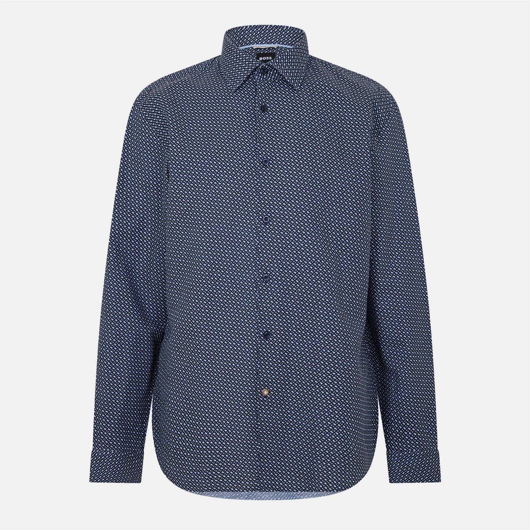 Boss Hbb Chal Kent Patterned Short Sleeve Shirt