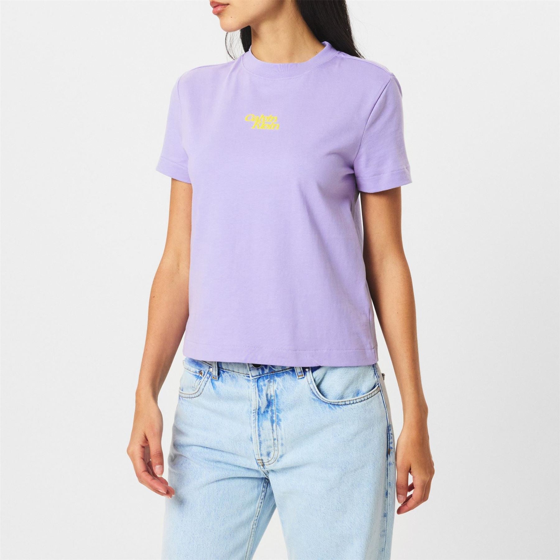 Calvin Klein Jeans Short Sleeve Flocked Logo Cotton Regular Fit T-Shirt