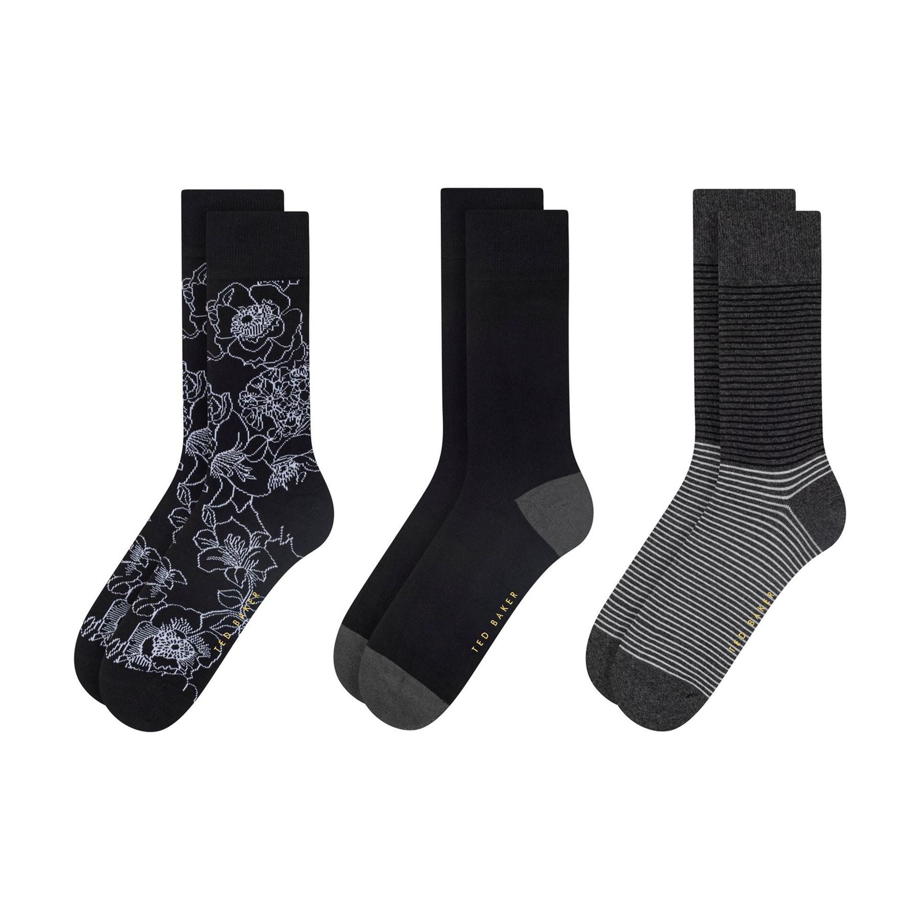 Ted Baker 3 Pack Formal Crew Long Socks