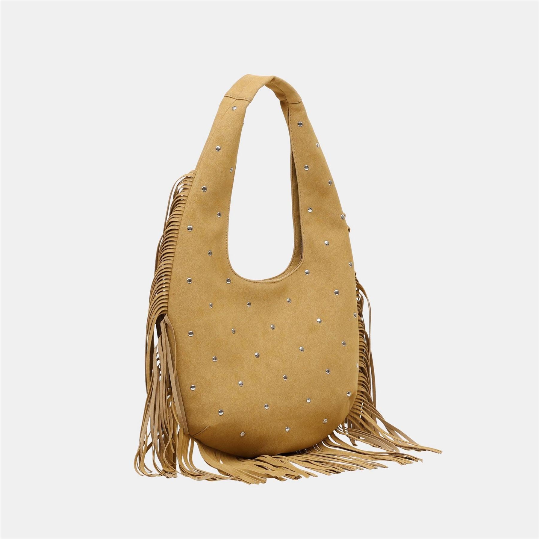 Firetrap Faux Suede Fringed Hobo Bag