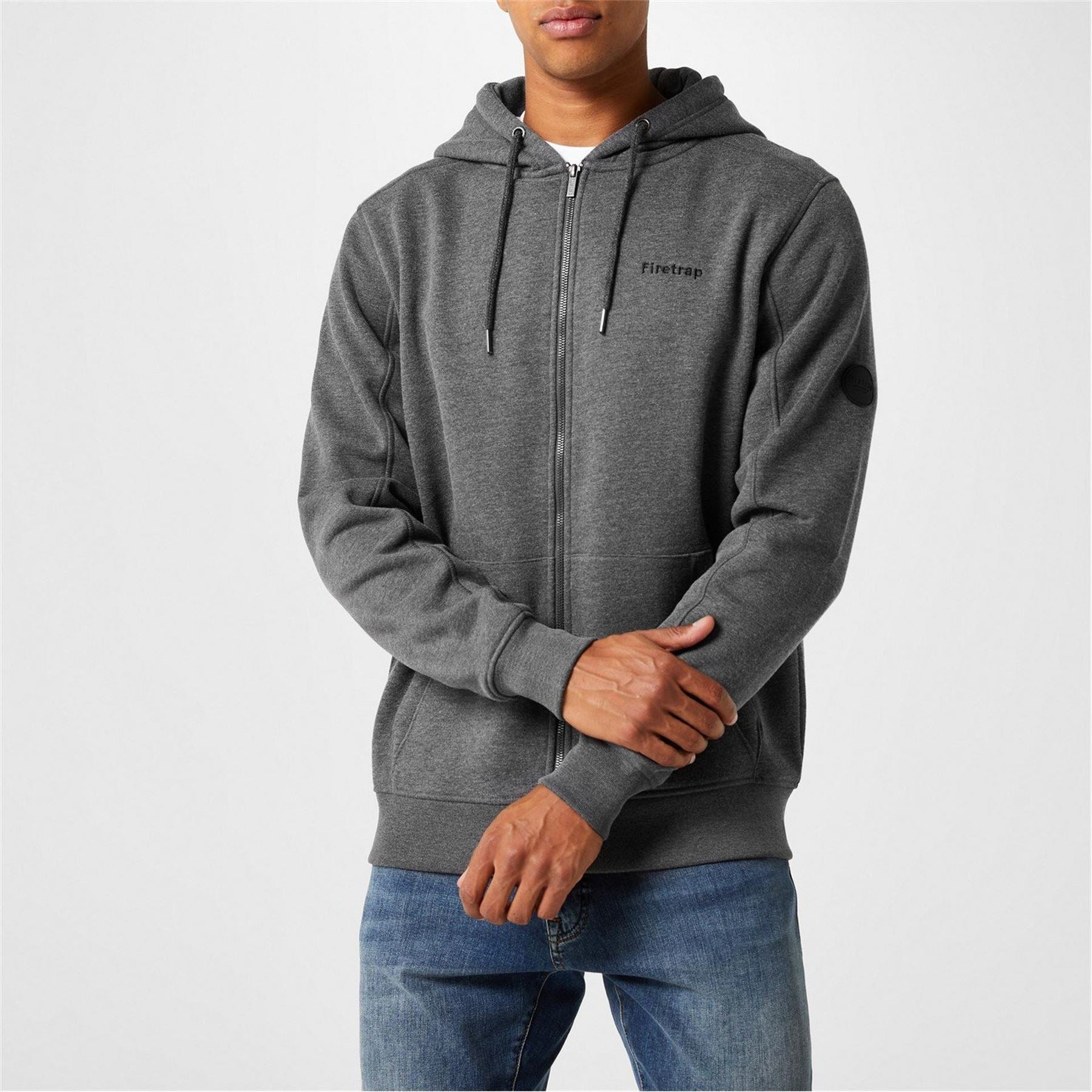 Firetrap Mens Brunel Full Zip Fleece Hoodie