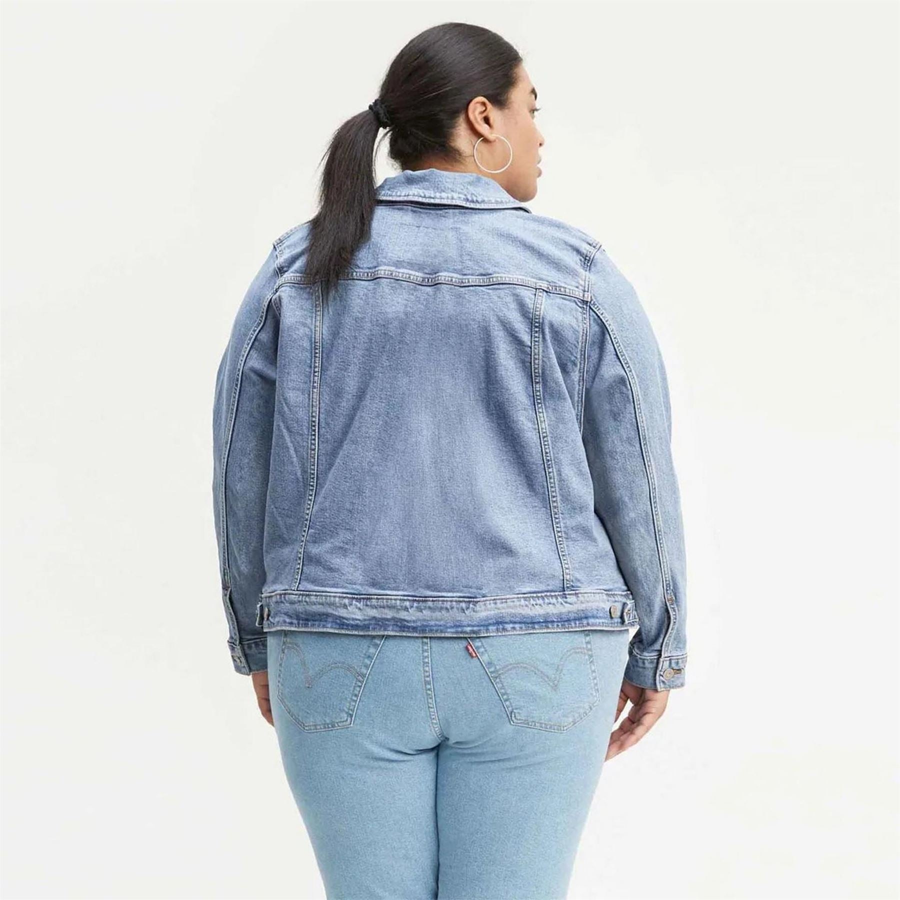 Levis Solid Patterned Denim Jacket
