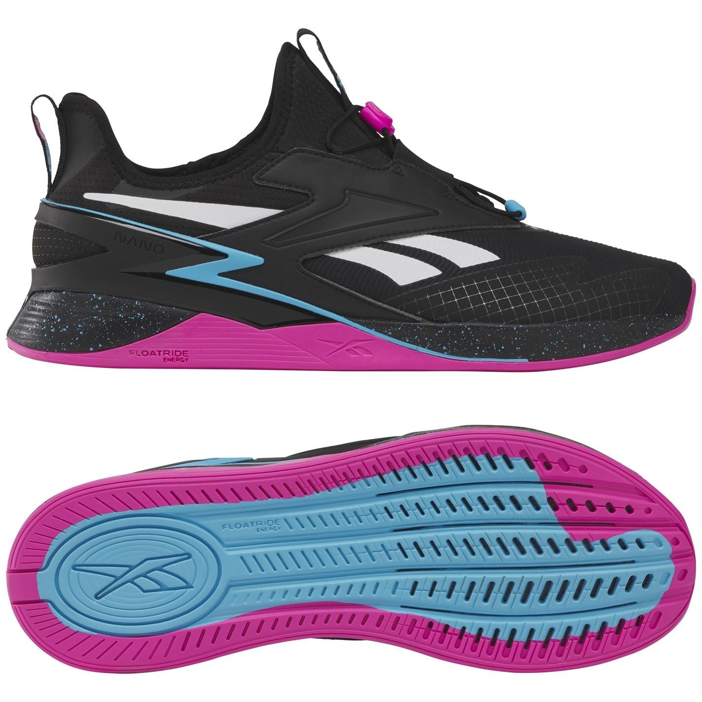 Reebok Nano X3 Graphic Print Round Toe Sneakers