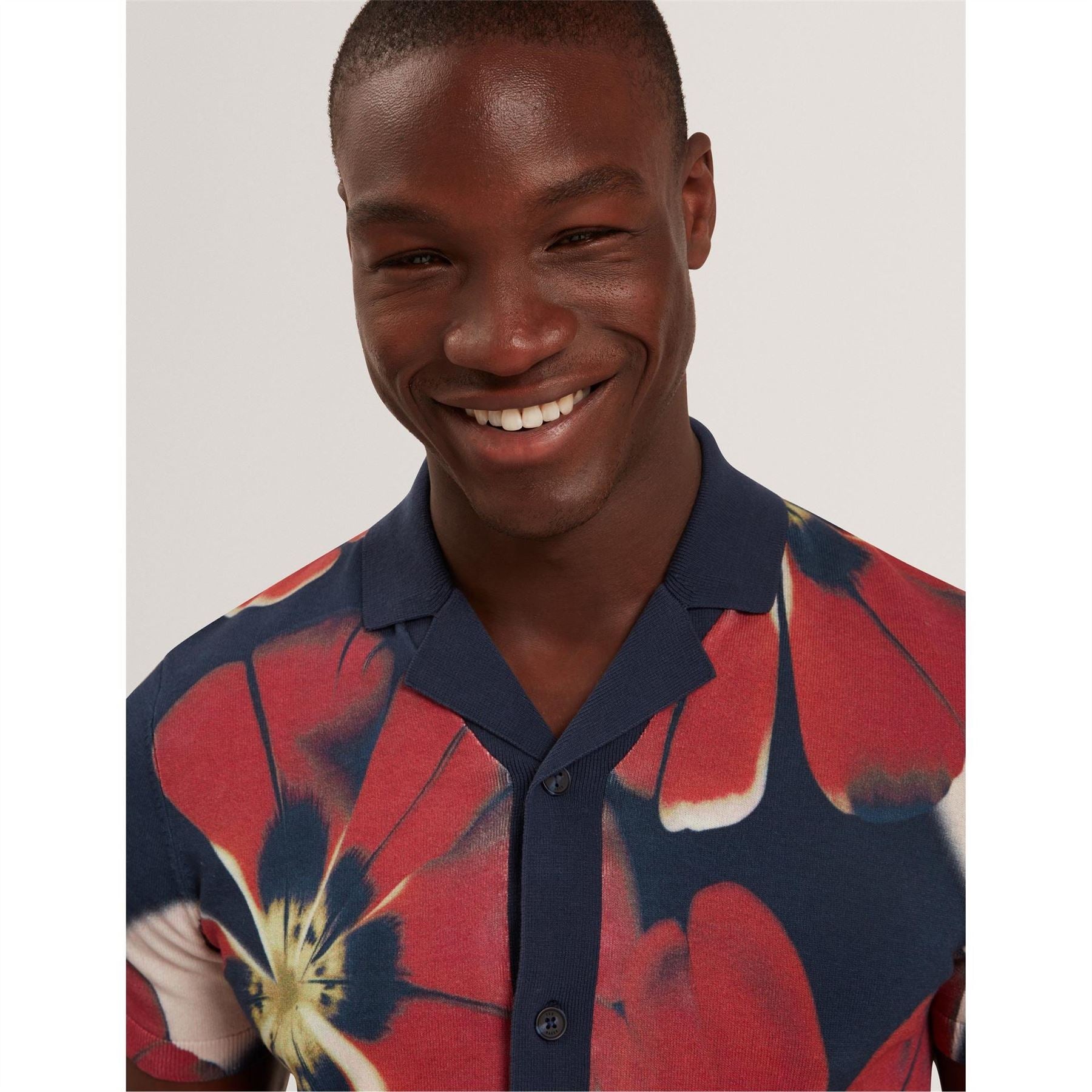 Ted Baker Floral Buddha Collared Short Sleeve Shirt