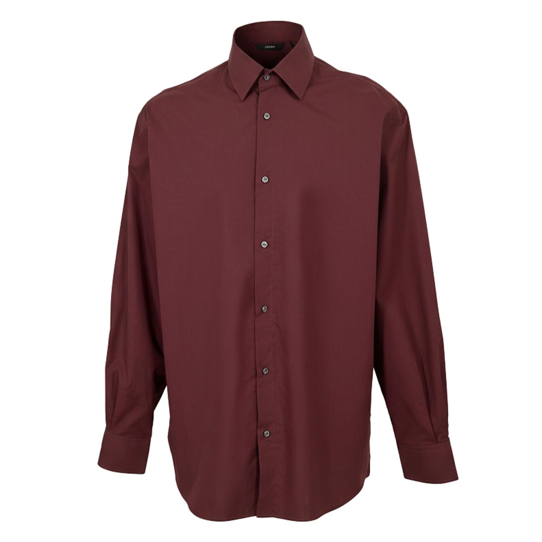 Boss Oxford Shirt with Point Collar and Long Sleeves