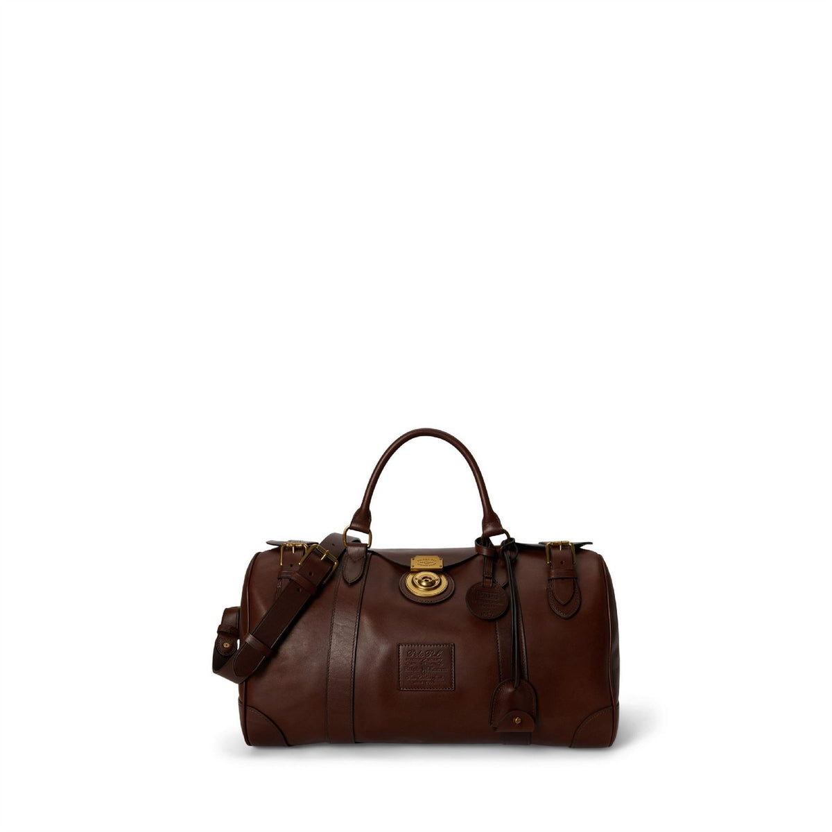 Polo Ralph Lauren Lock Leather Small Holdall Duffel Bag