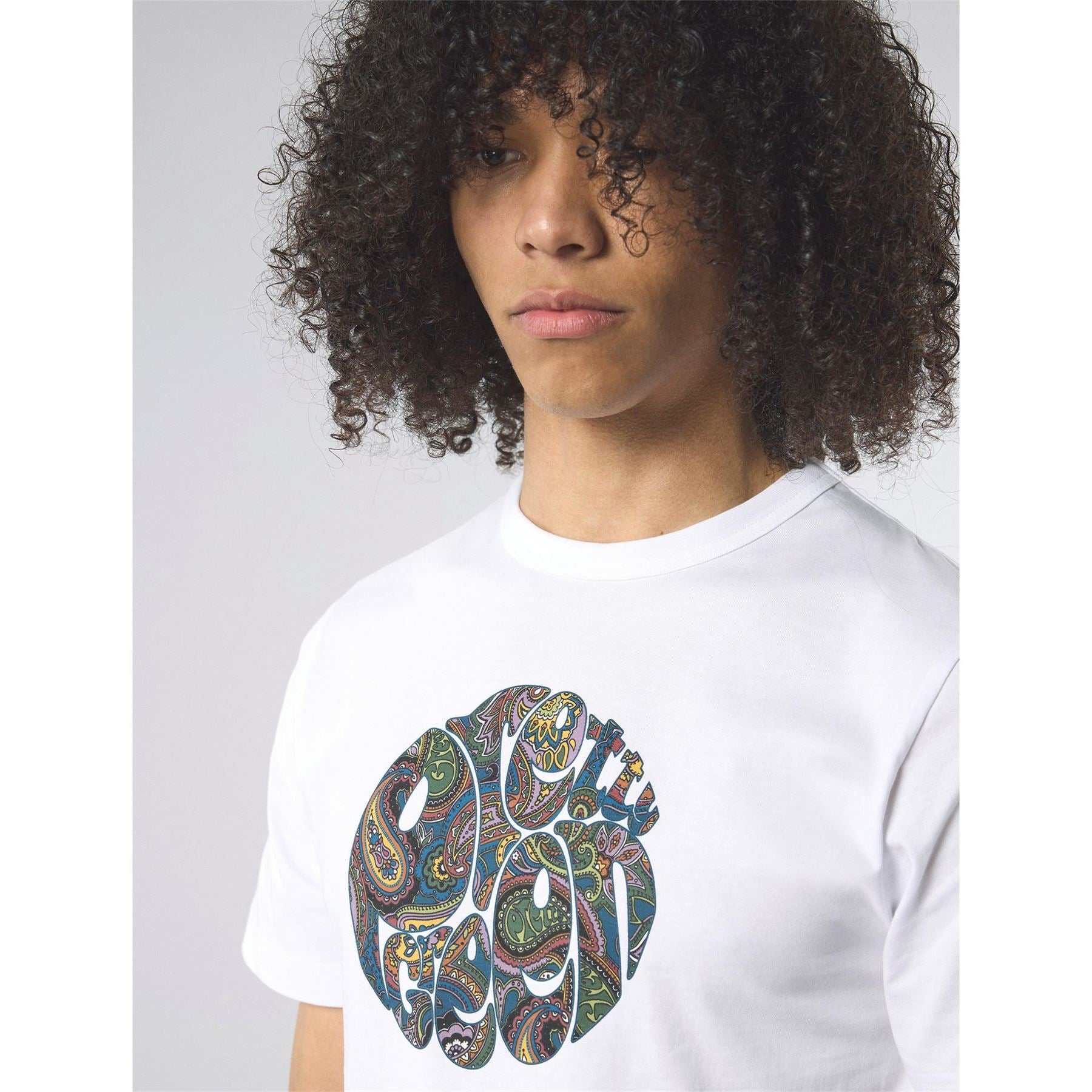 Pretty Green Paisley Crew Neck Short Sleeve T-Shirt