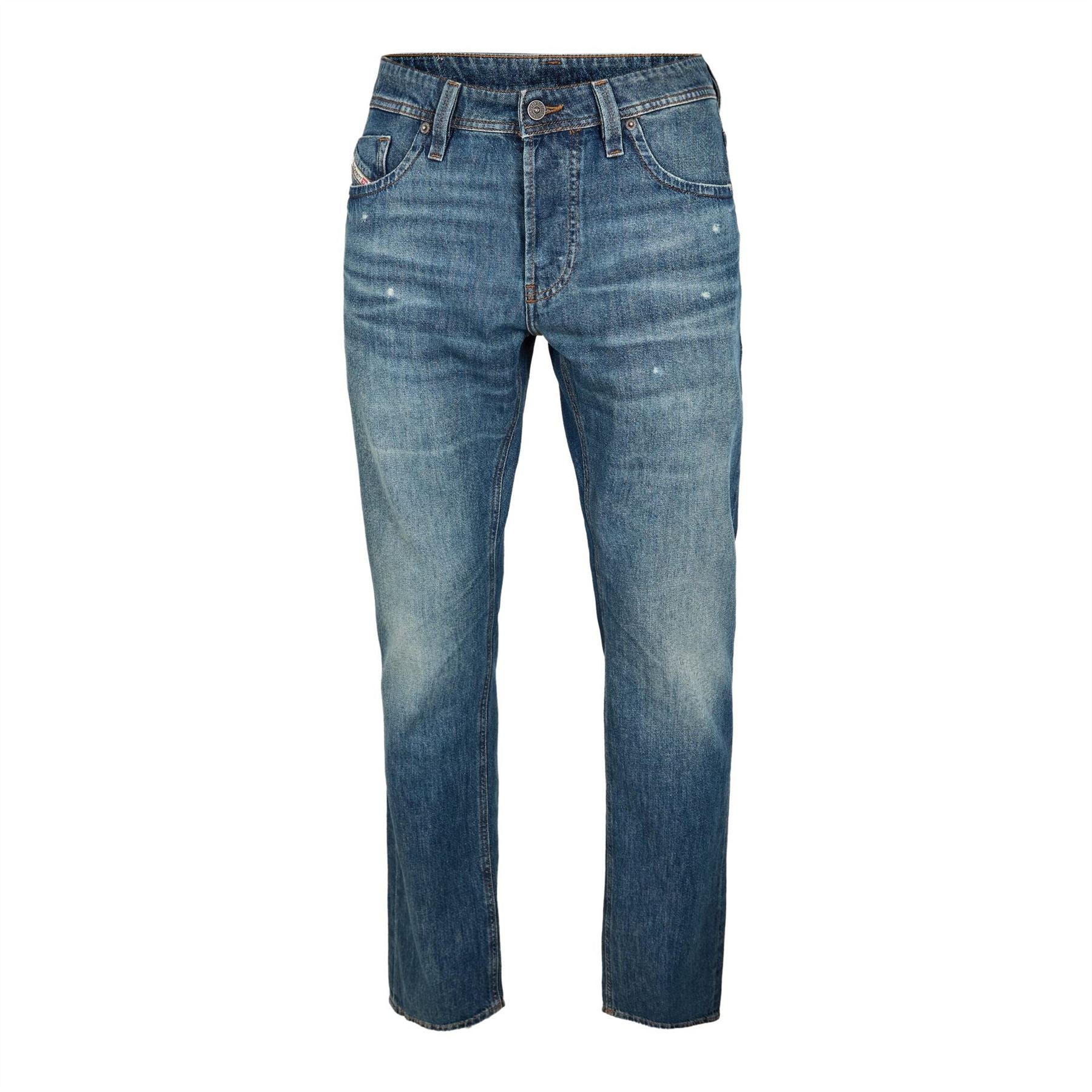 Diesel Five Pocket Design Straight Leg Jeans