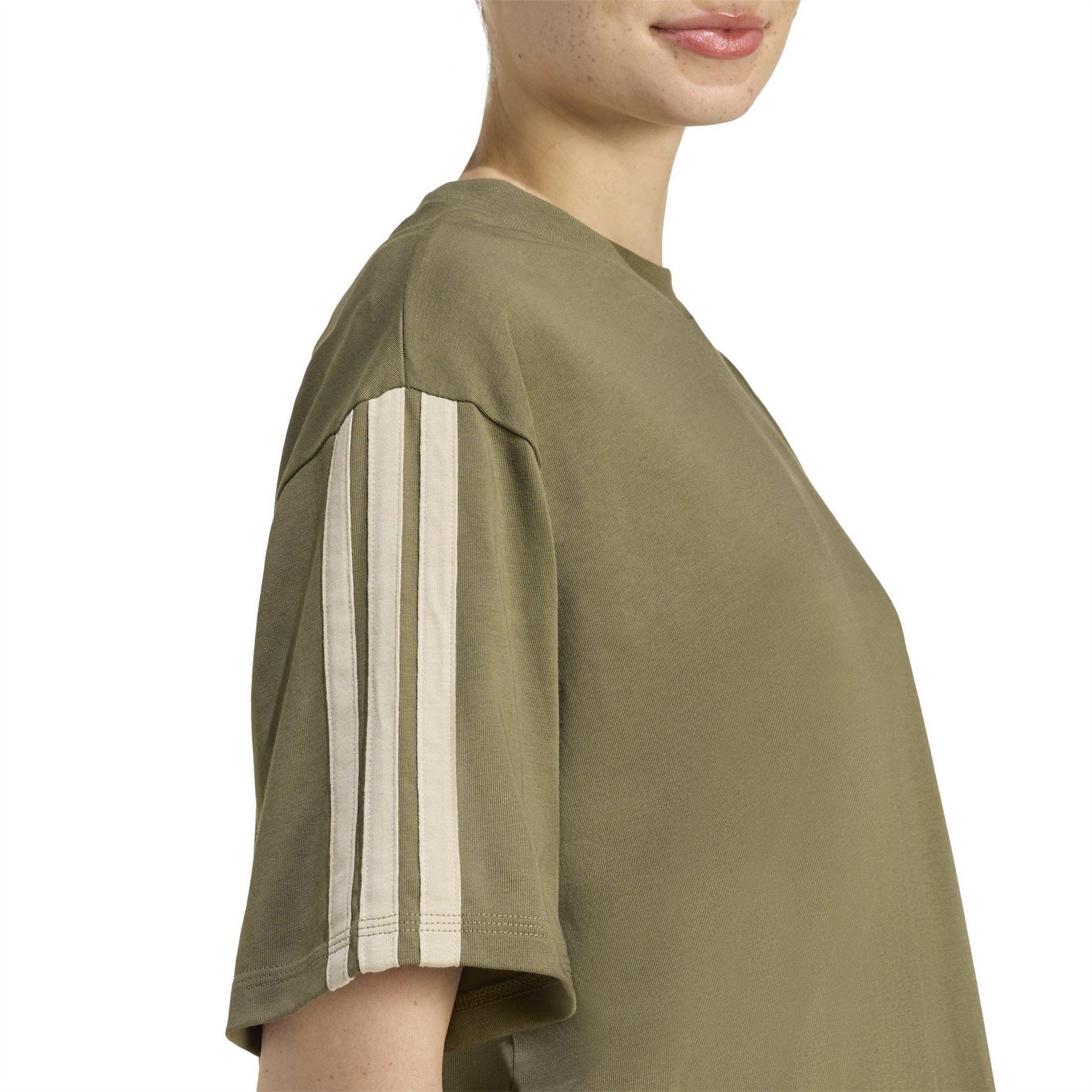 adidas Womens Essentials 3 Stripe T-Shirt
