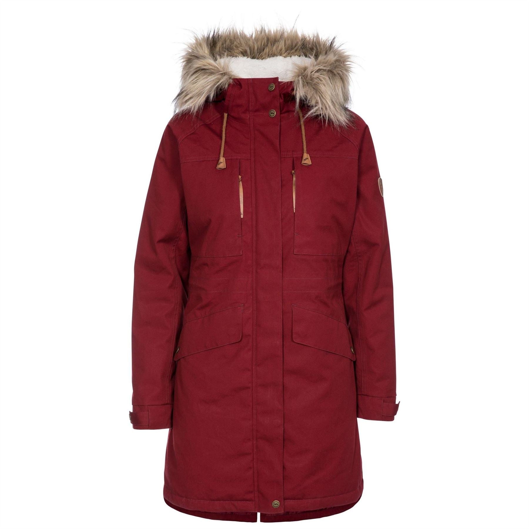 Trespass Faithful Hooded Solid Patterned Parka Coat