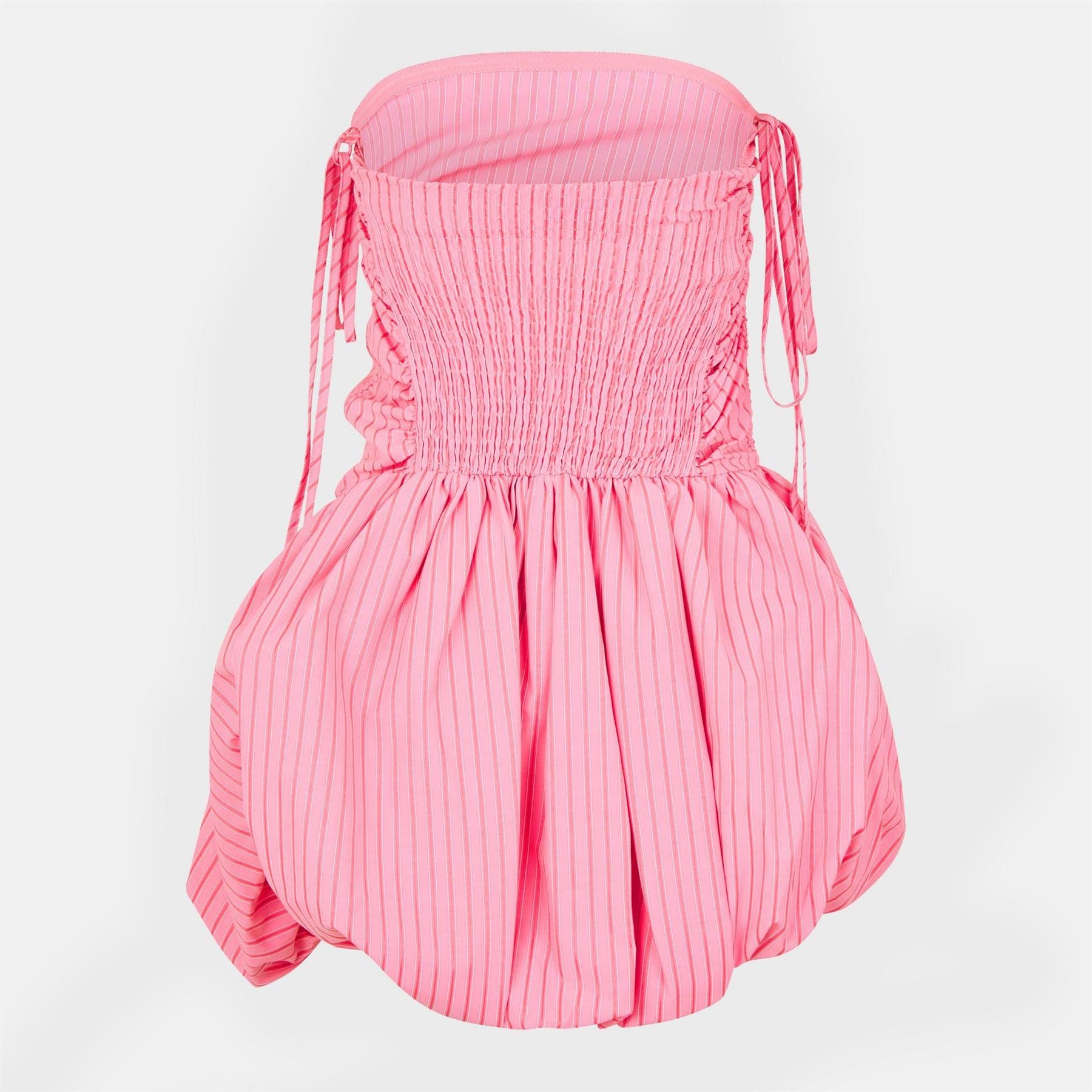AmyLynn Am Llynn Bubble Hem Stripe Mini Peplum Dress