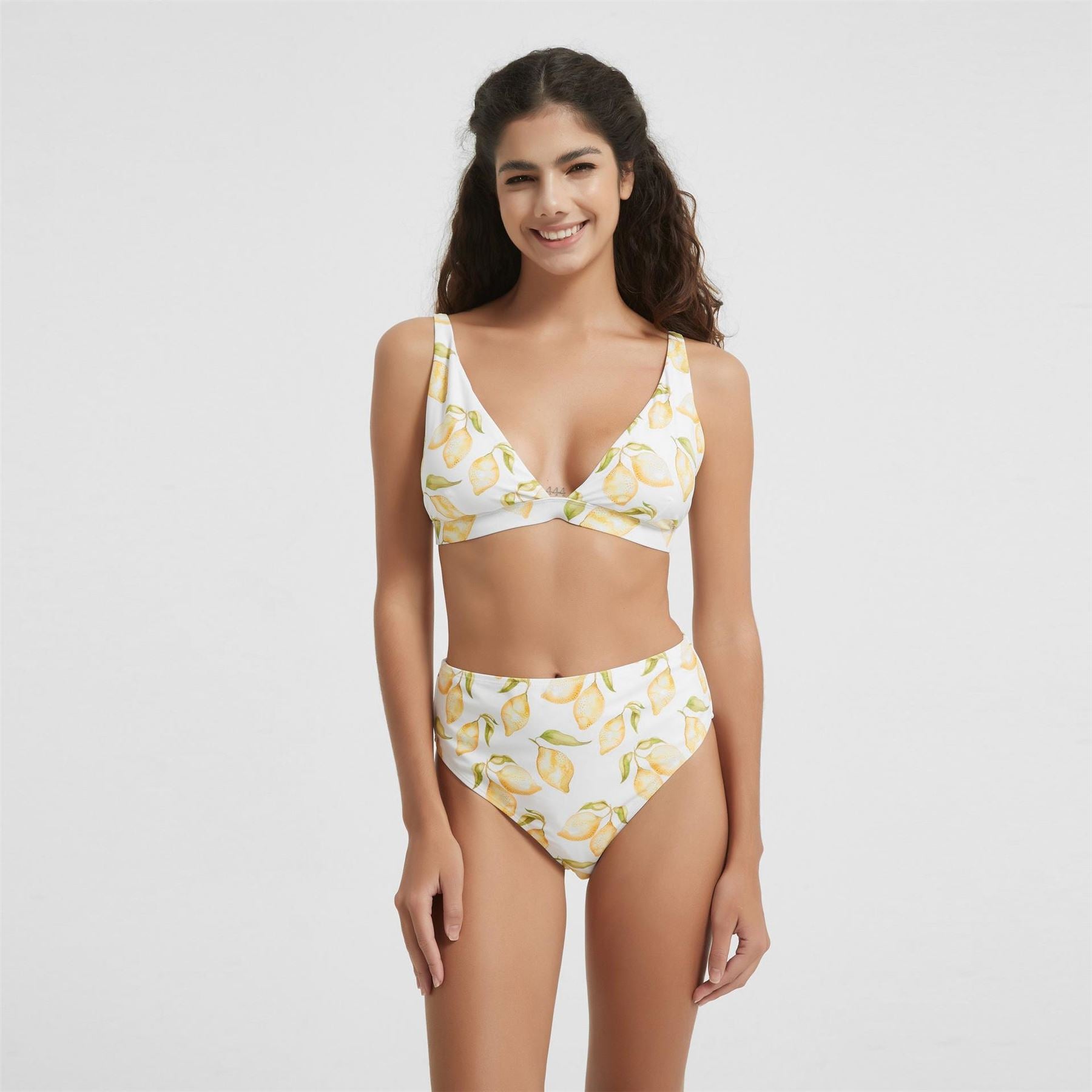 Be You Womens High Waist High Leg Bikini Bottoms