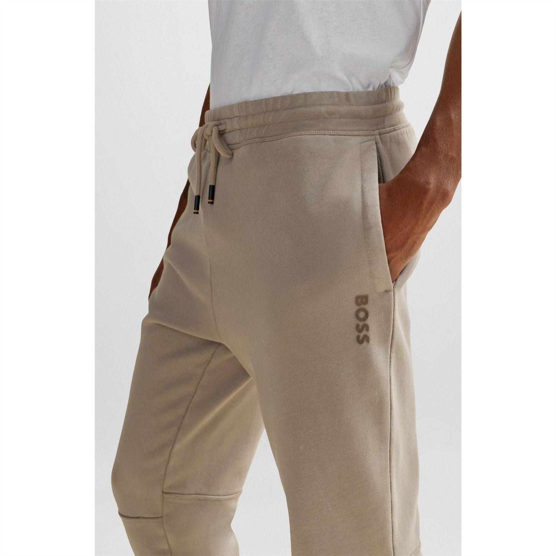 Boss Bosslogoraw Solid Patterned Slim Joggers