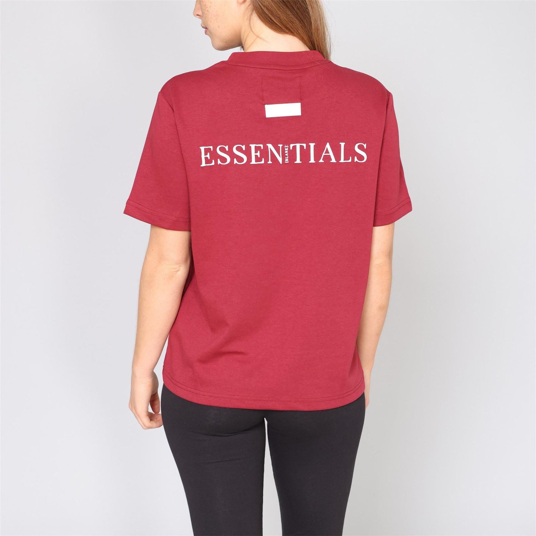 Blank Essentials Embroidered Text Graphic Crew Neck Short Sleeve Boyfriend T-Shirt