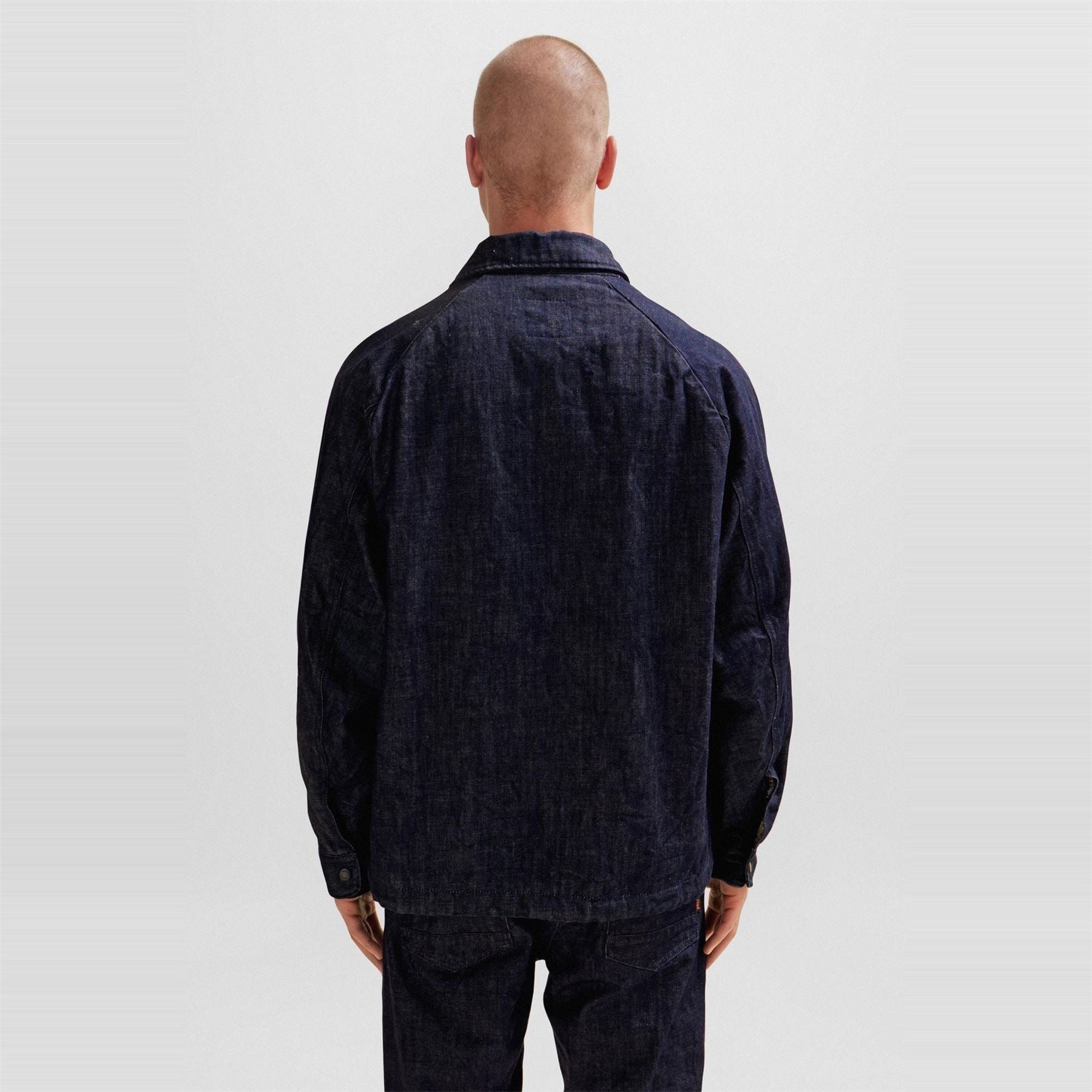 Boss Collared Neck Raglan Sleeve Slim Fit Shirt
