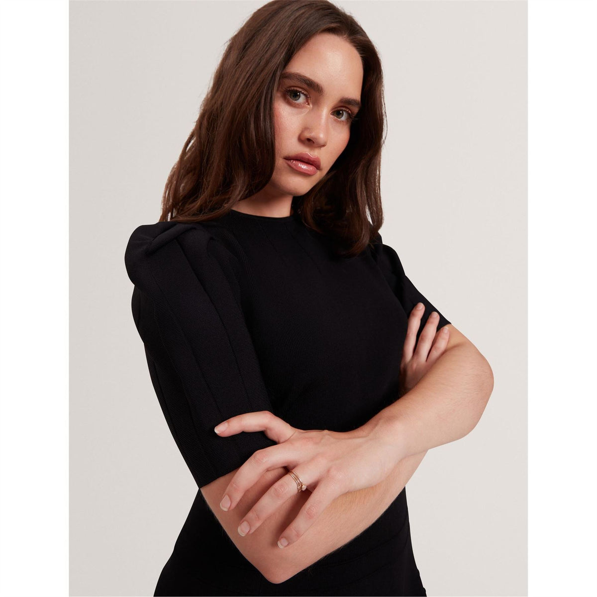 Ted Baker Knit Crew Neck Short Sleeve Skater Dress