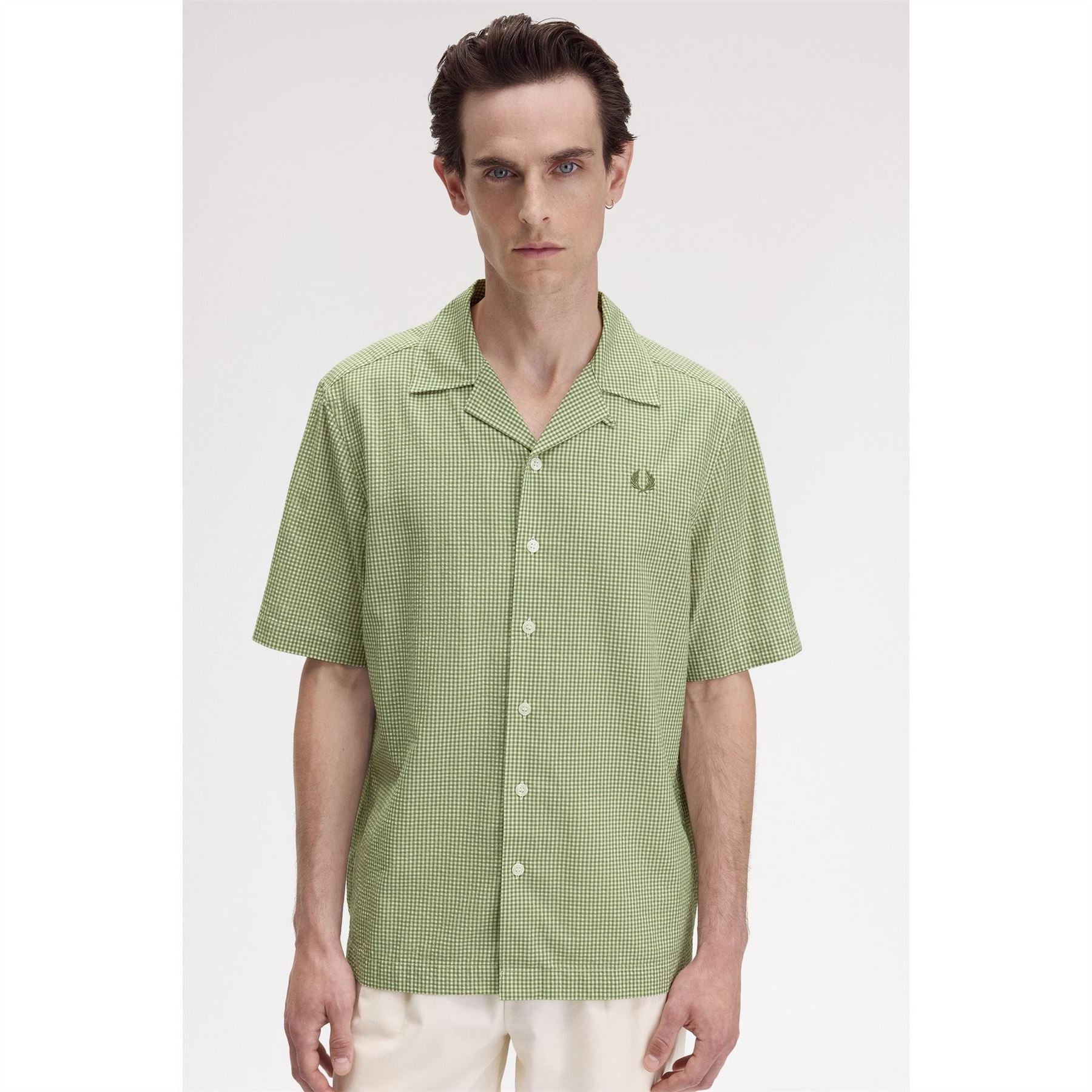 Fred Perry Gingham Short Sleeve Patterned Shirt