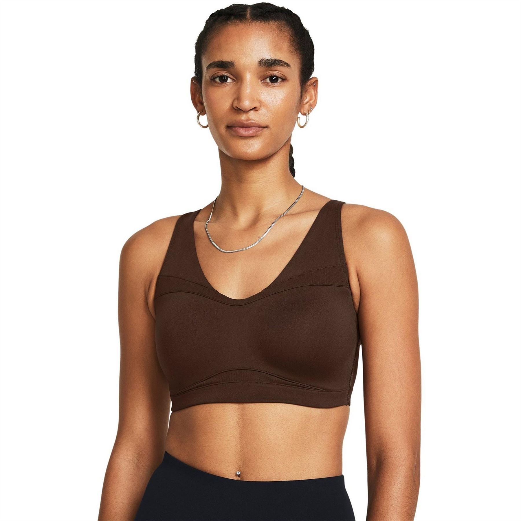 Under Armour Smartform V-Neck Sports Bra with Spaghetti Straps