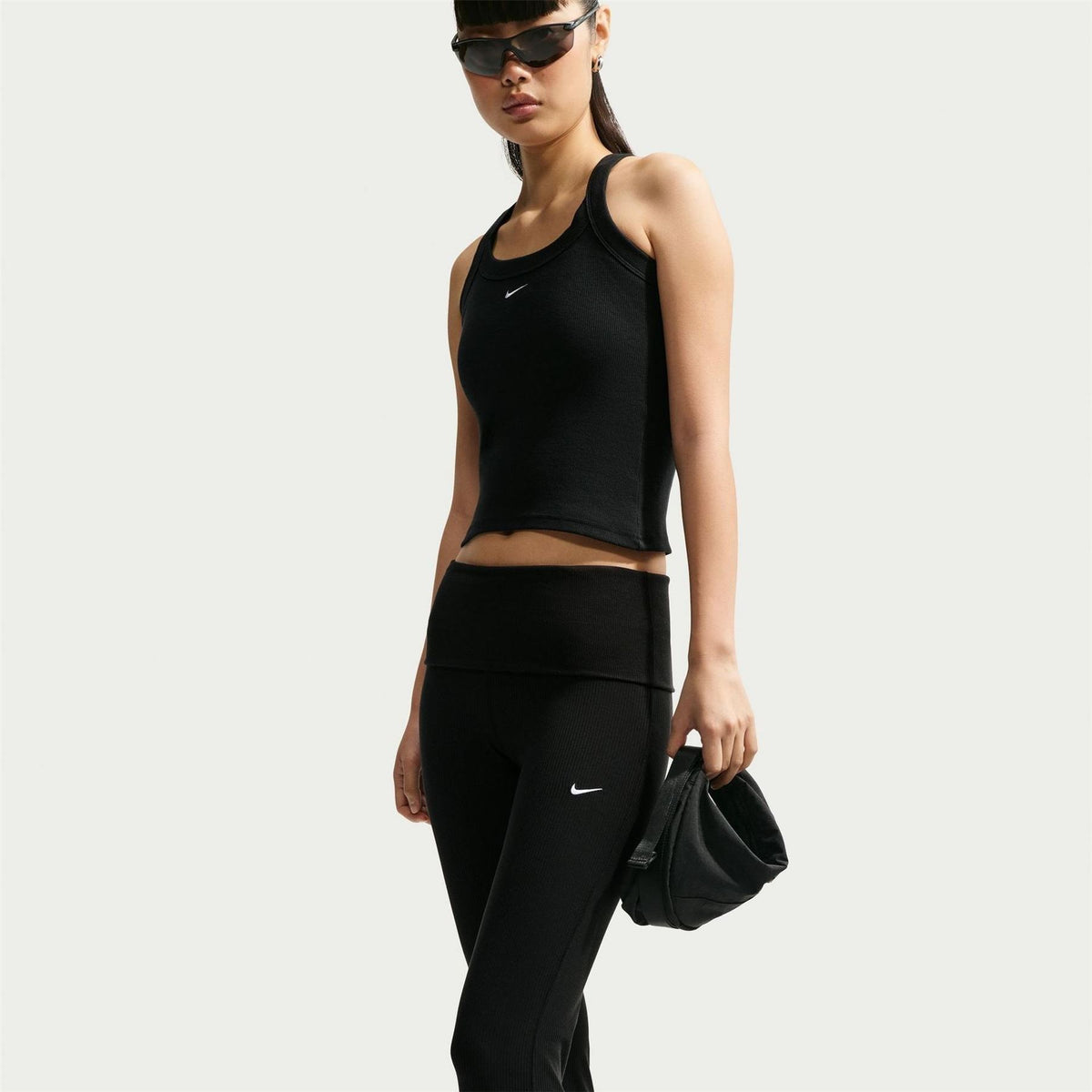 Nike Ribbed Low Rise Flared Yoga Pants