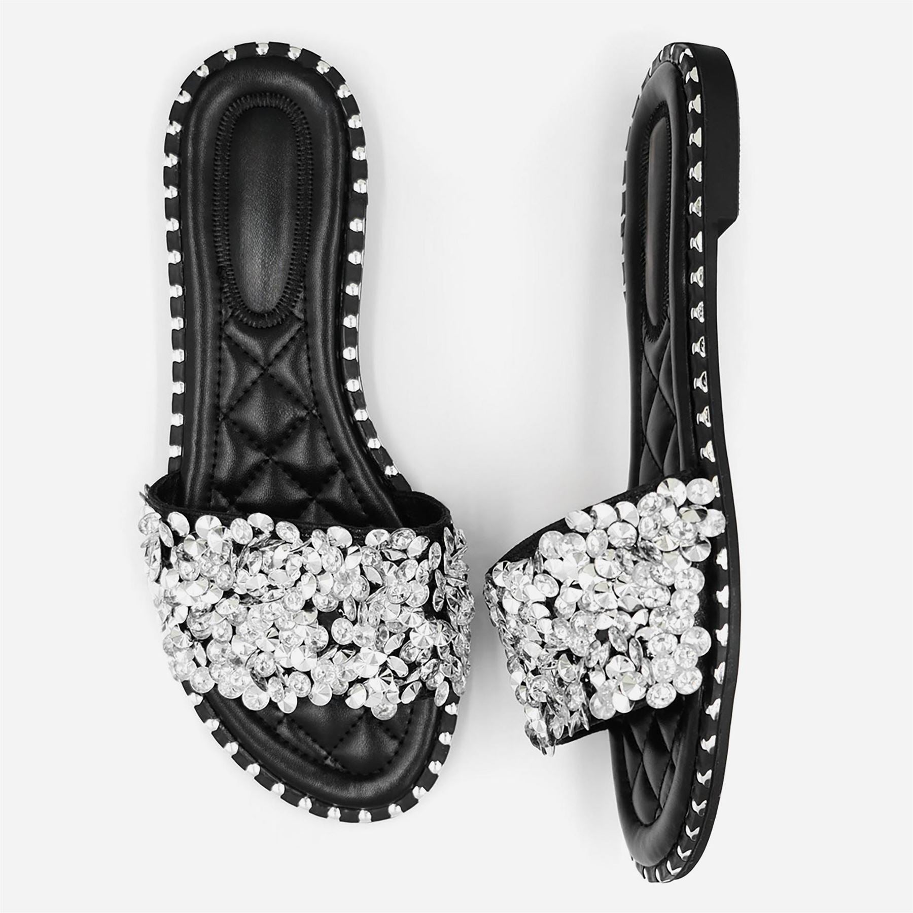Wheres That From Belle Open Toe Flat Heel Slides