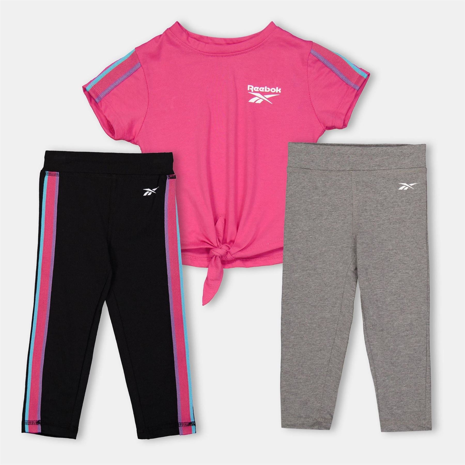 Reebok Crew Neck Short Sleeve T-Shirt Legging Coord Set
