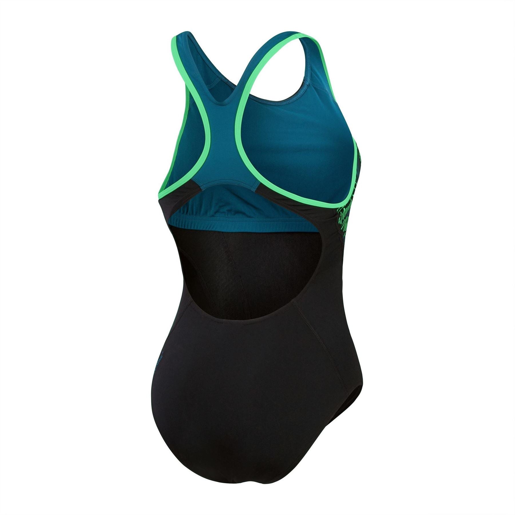Speedo Placement Stripe Patterned Swimsuit