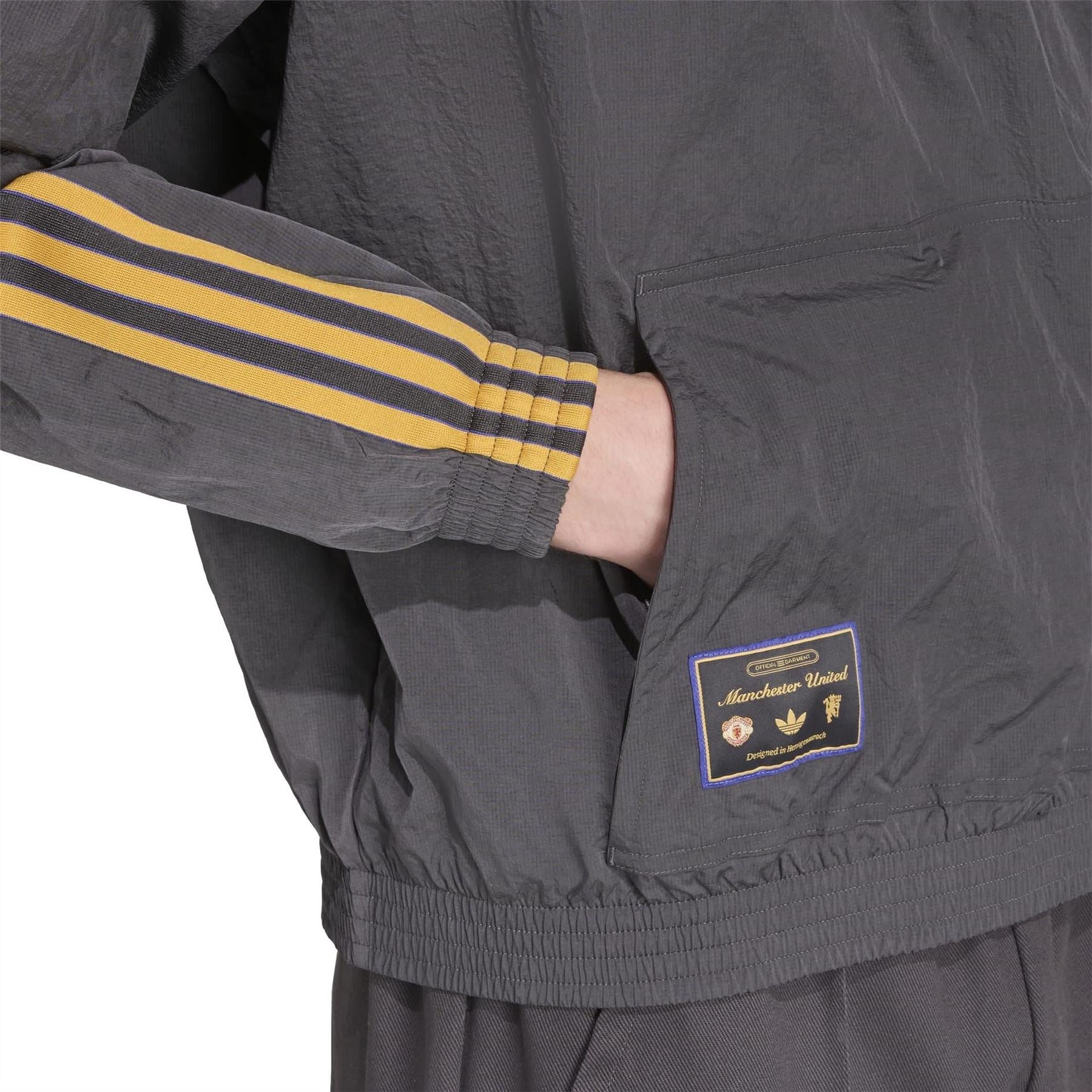 adidas Mens Manchester United Half Zip Jacket