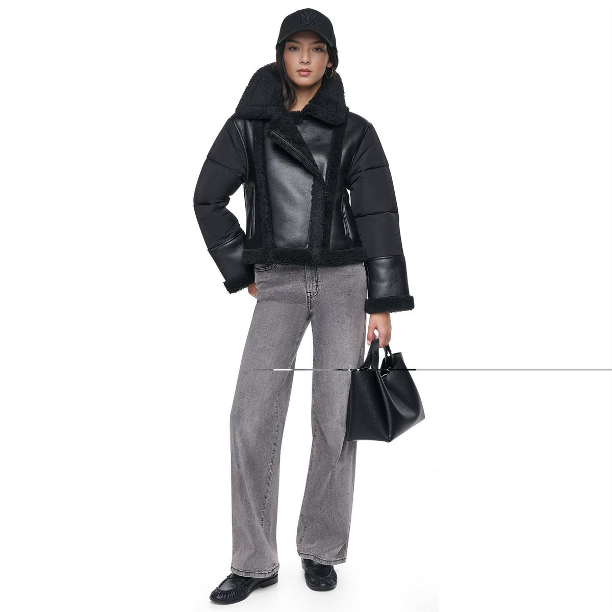 DKNY Faux Fur Jacket Ld64