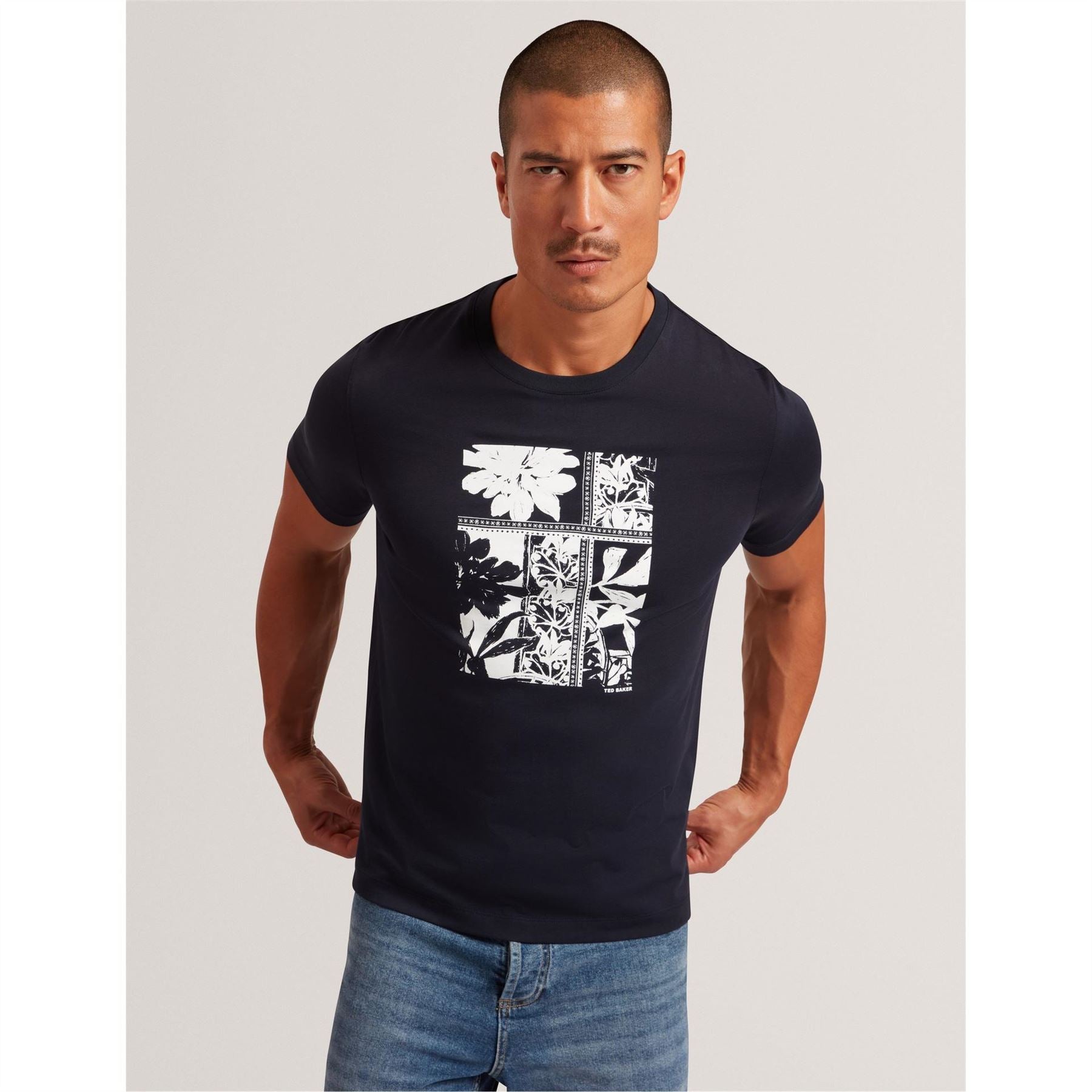 Ted Baker Box Print Crew Neck Short Sleeve T-Shirt
