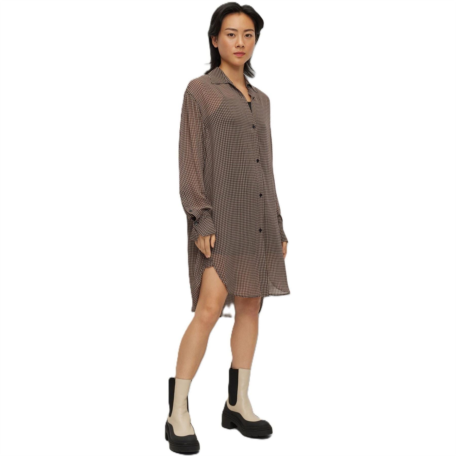 Boss Bareid Long Sleeve Knee Length Shirt Dress