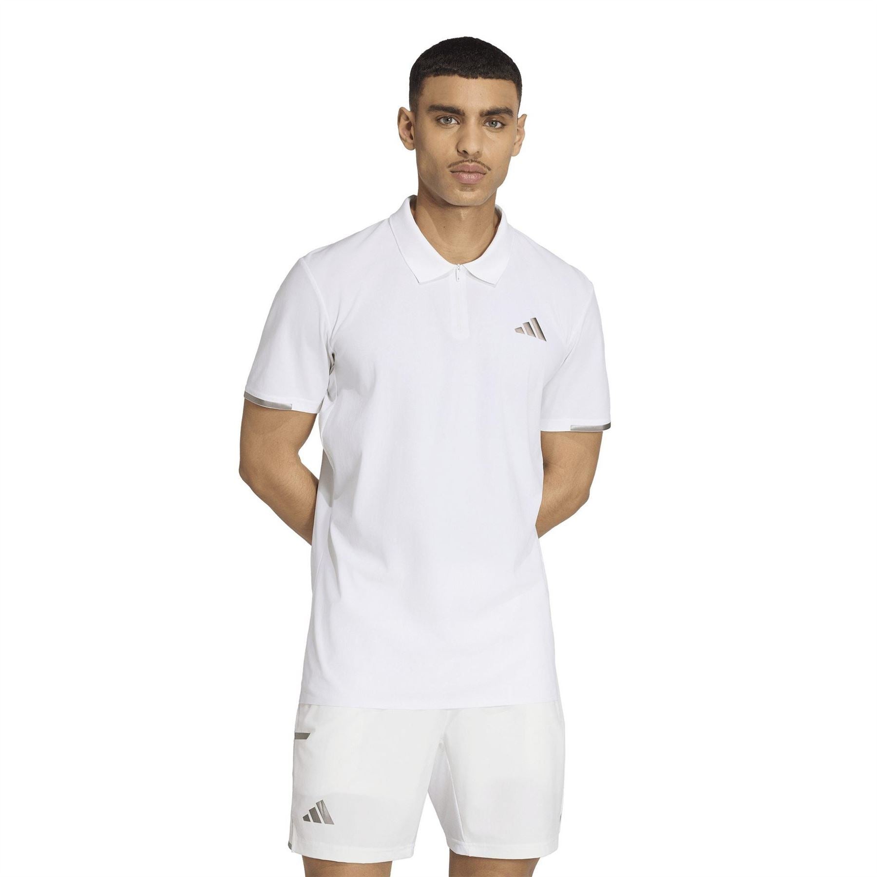 adidas Wim Bold Logo Collared Short Sleeve Polo Shirt