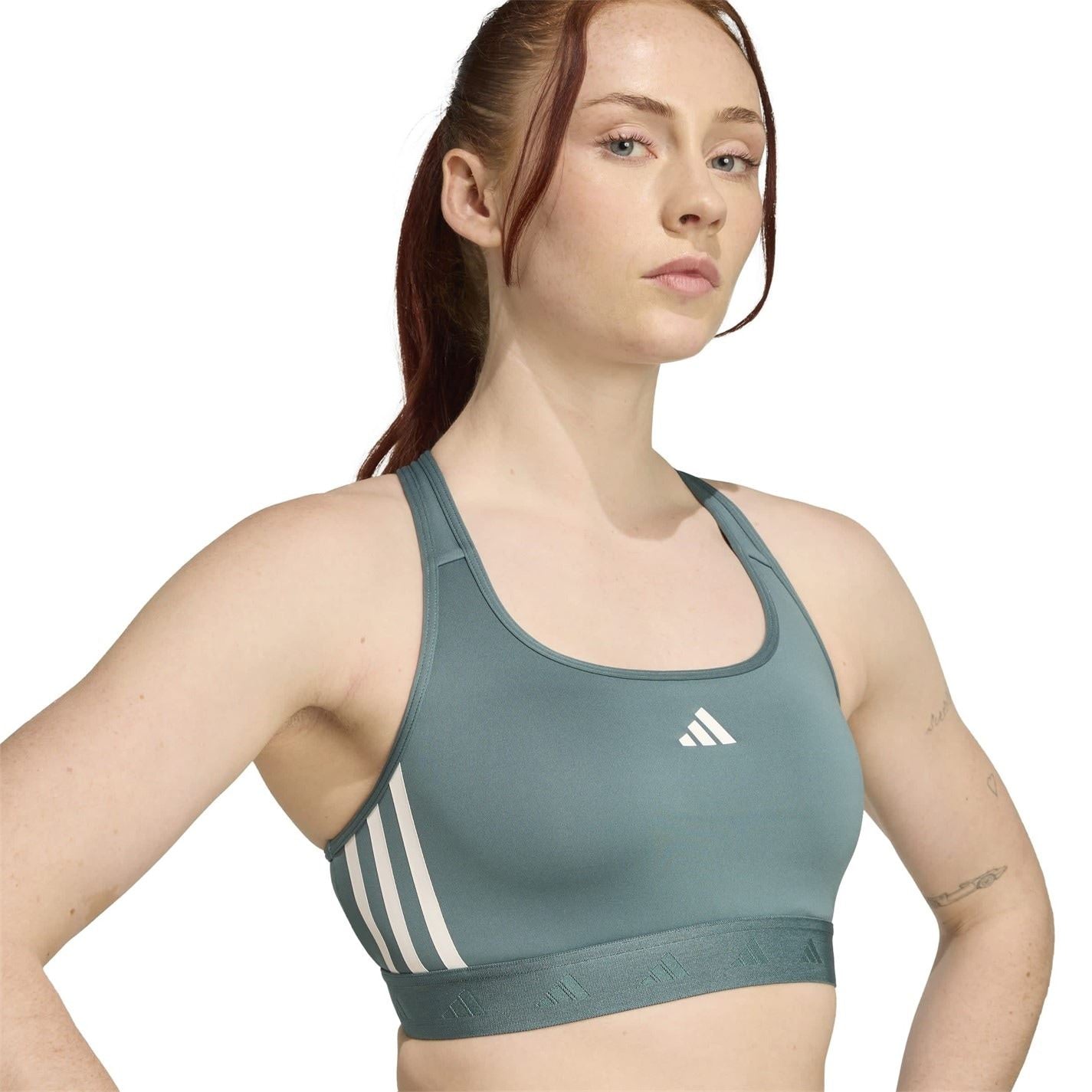 adidas Scoop Neck Compression Sports Bra