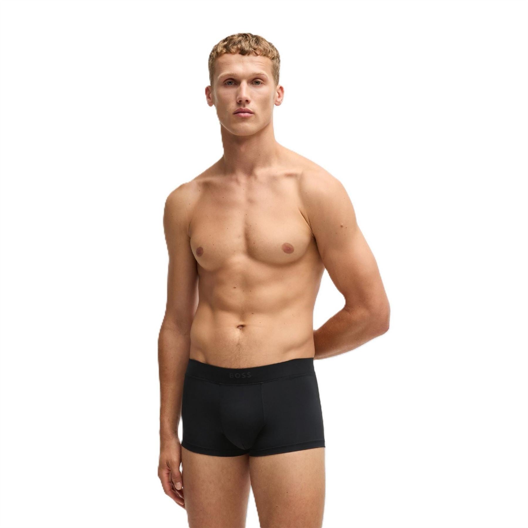 Boss Solid Patterned Energy Trunck with Waistband Logo