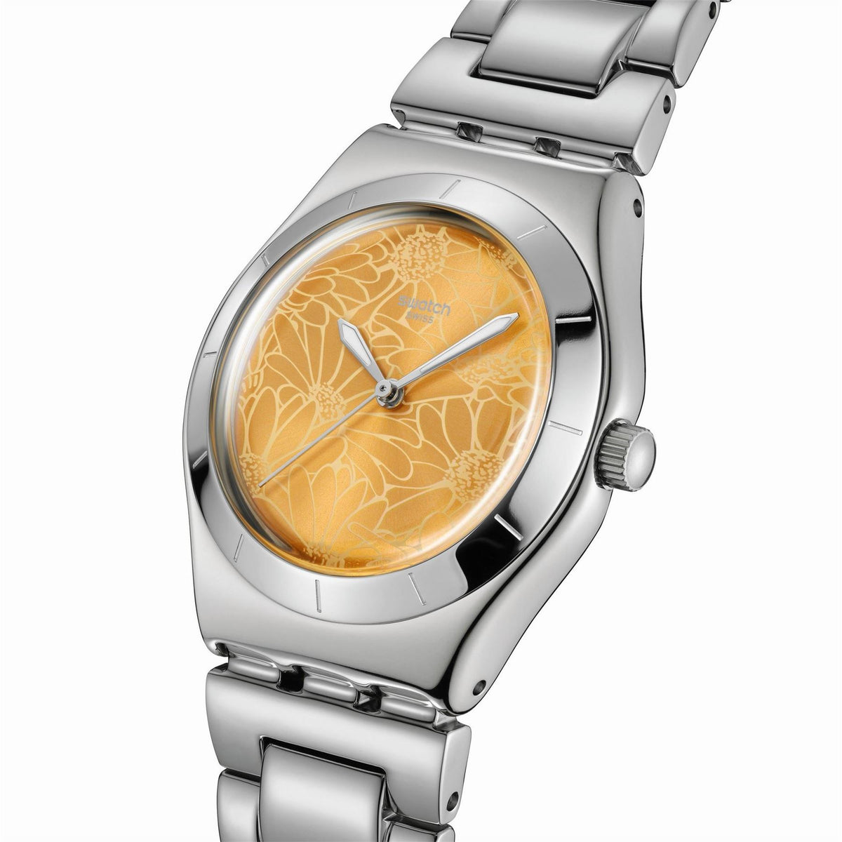 Swatch Adults Petal Swirl Analogue Quartz Watch
