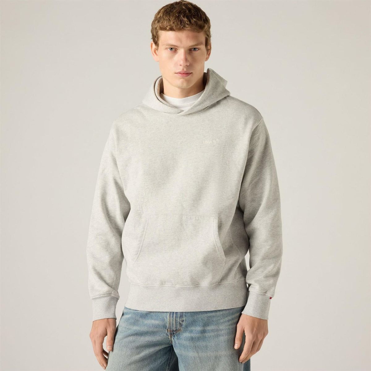 Levis Hooded Neck Drop Shoulder Sweatshirt with Kangaroo Pocket
