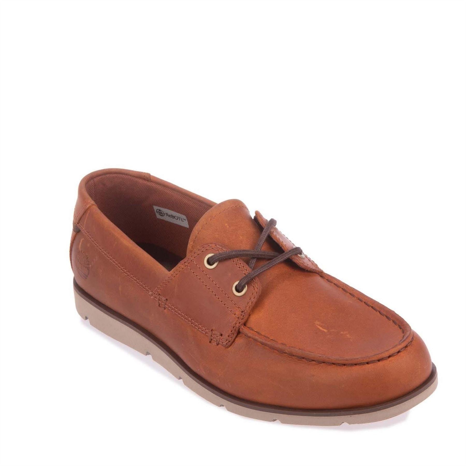 Timberland Mens Grafton Bay Lace Up Shoe Dark Orang Boat Shoes