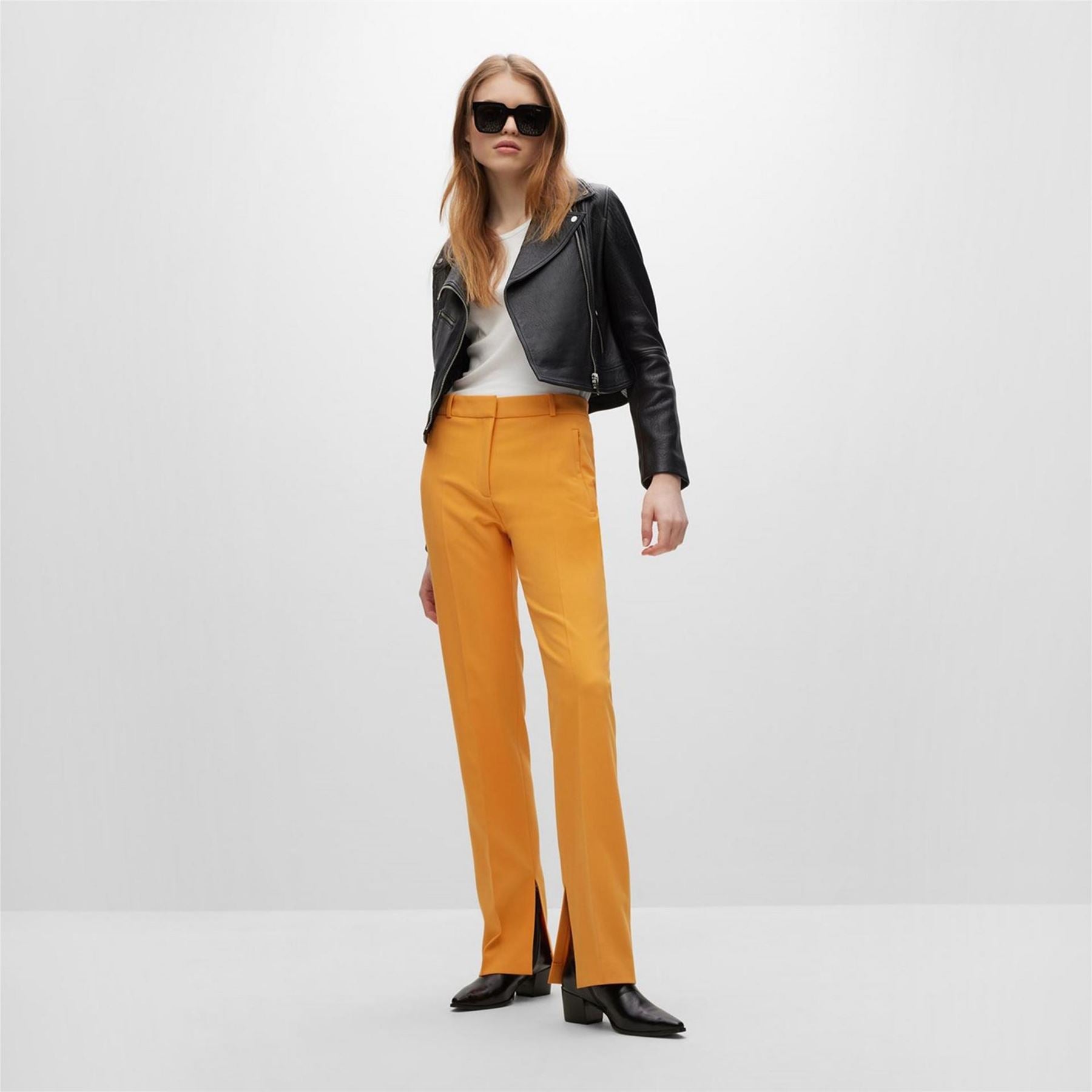 Hugo Hinovi Solid Patterned Straight Trousers