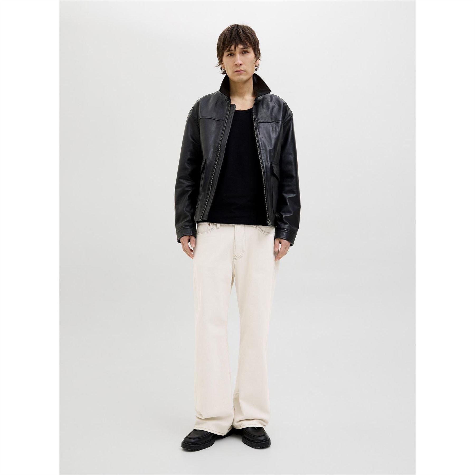 Jack and Jones Cooper Wide Leg Relaxed Fit Jeans