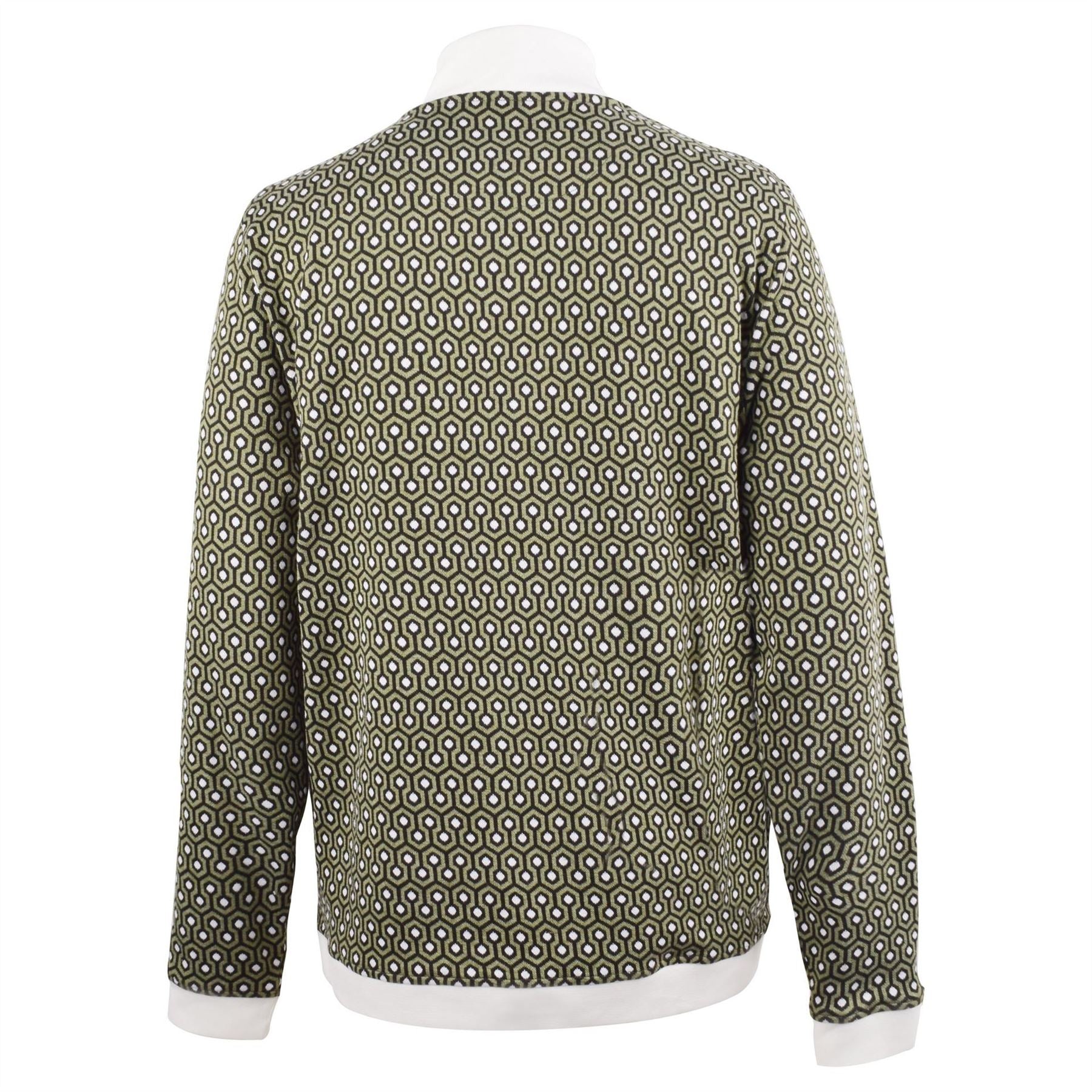 Pretty Green Geo Regular Fit Long Sleeve Zip Neck Athletic