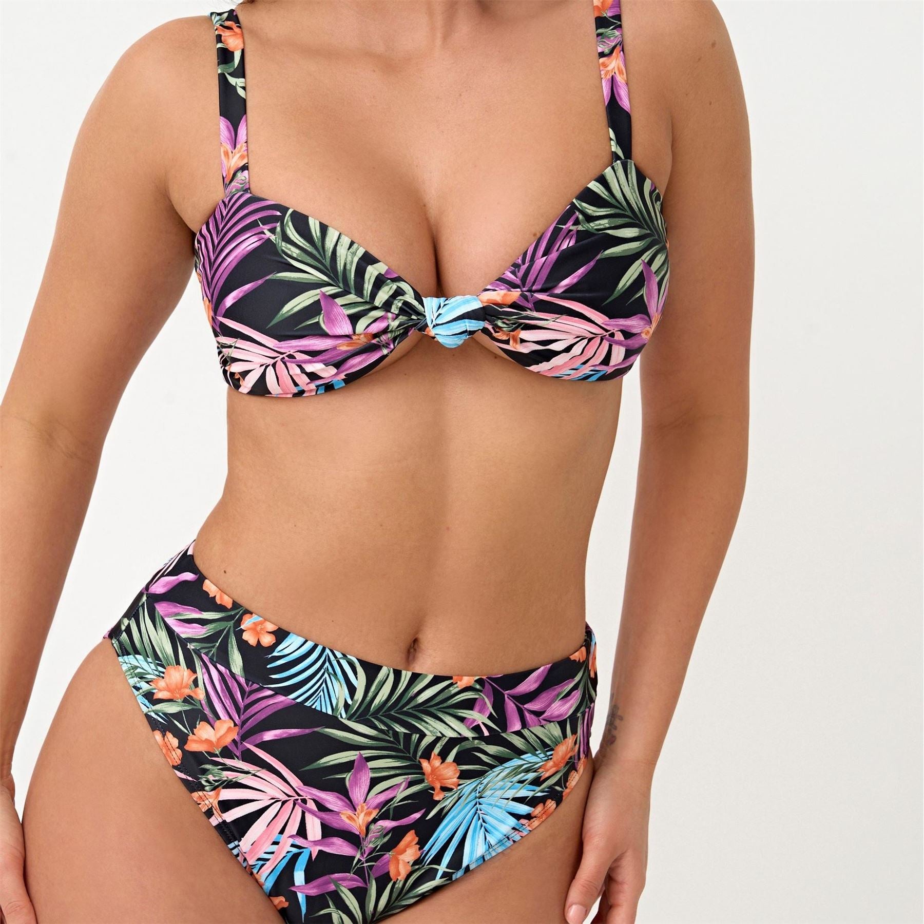 Be You Tie Front Plunge Bikinis