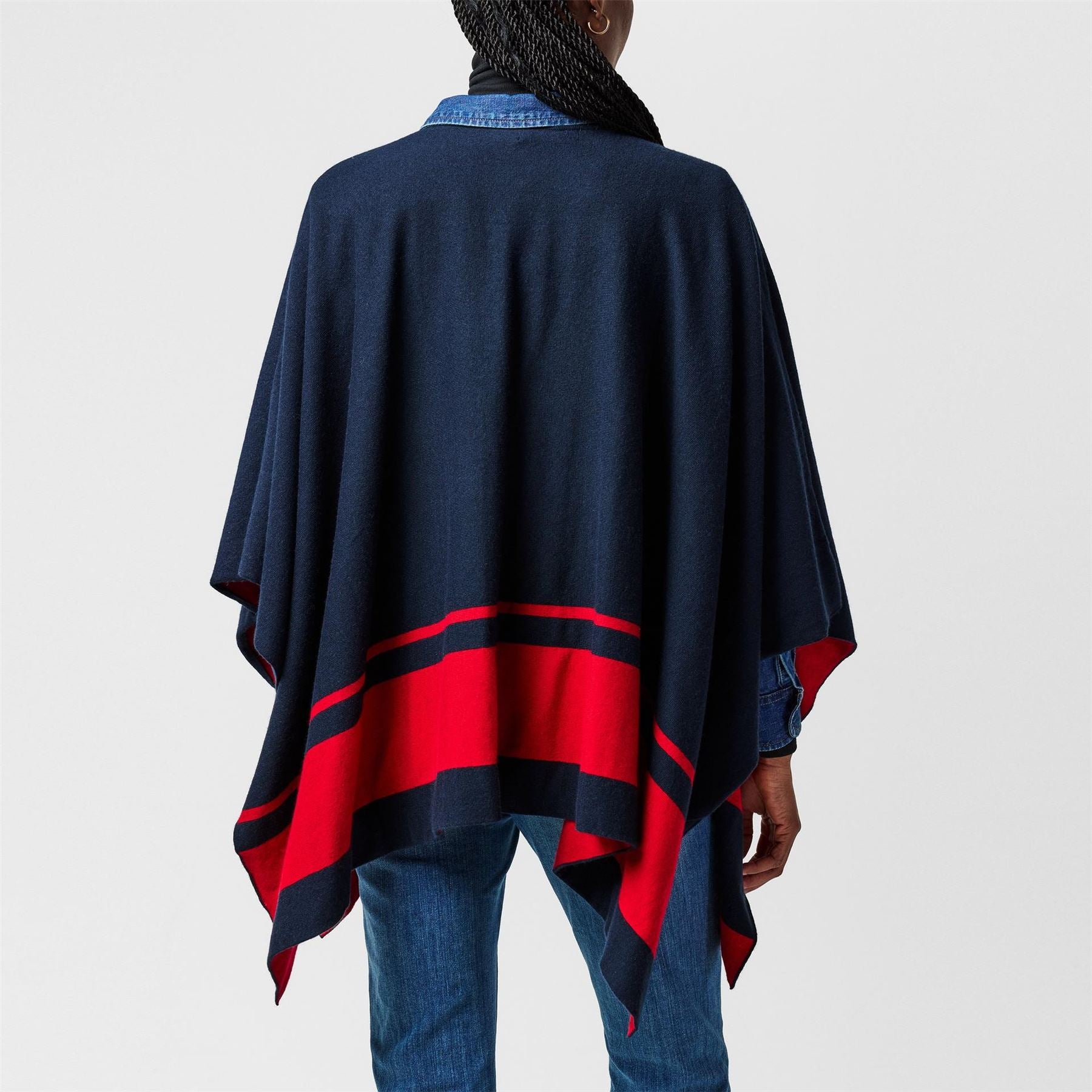 Lauren by Ralph Lauren Tone Intarsia Poncho