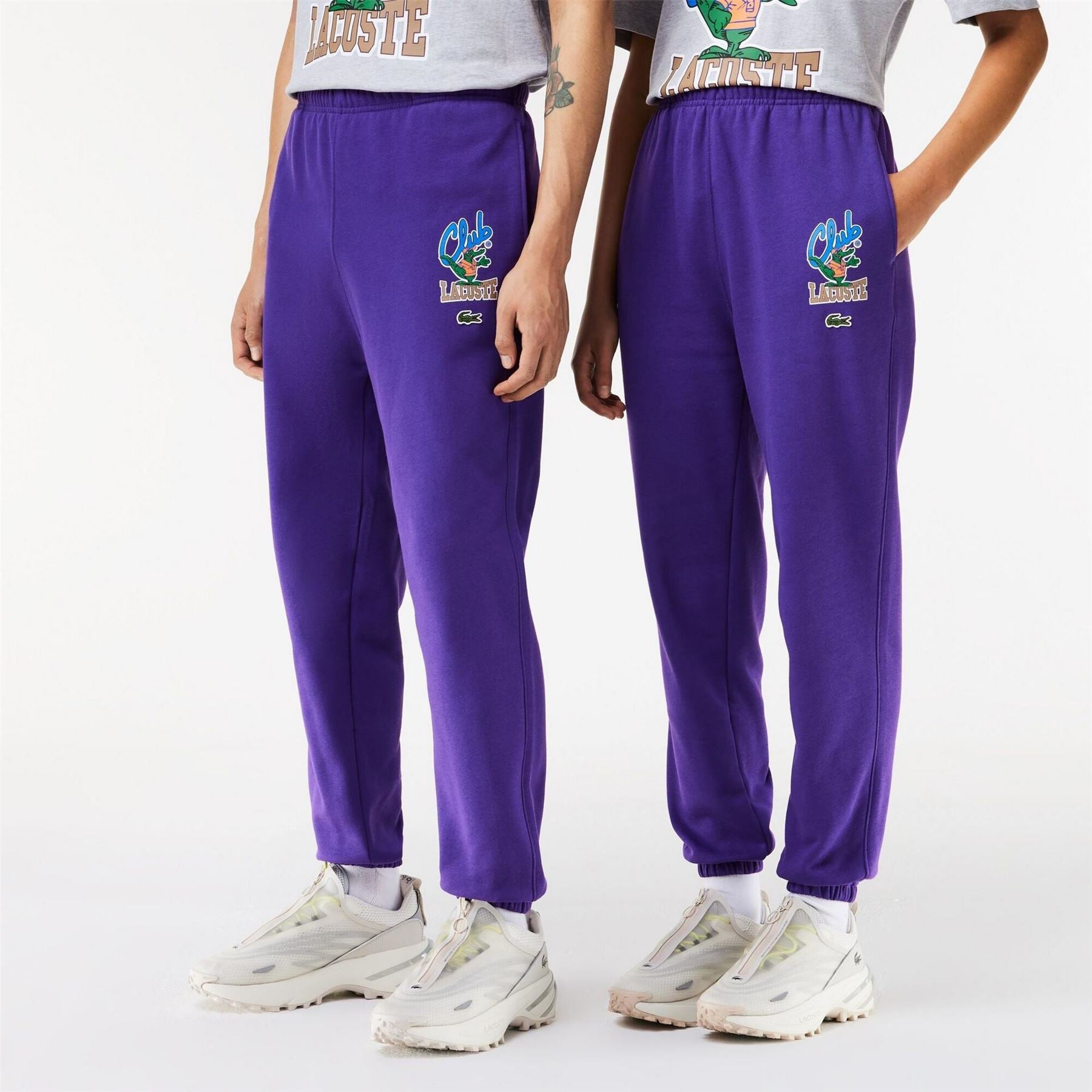Lacoste Iconic Print Closed Hem Fleece Joggers