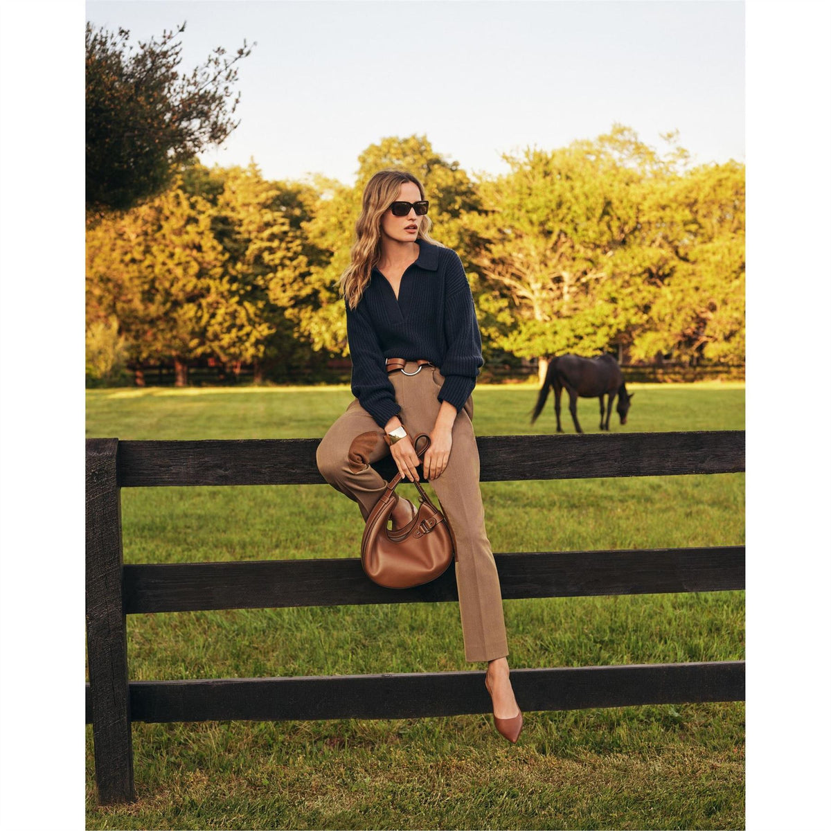 Lauren by Ralph Lauren Ralph Lauren Tortoise  And  Gold Crest Logo Bangle