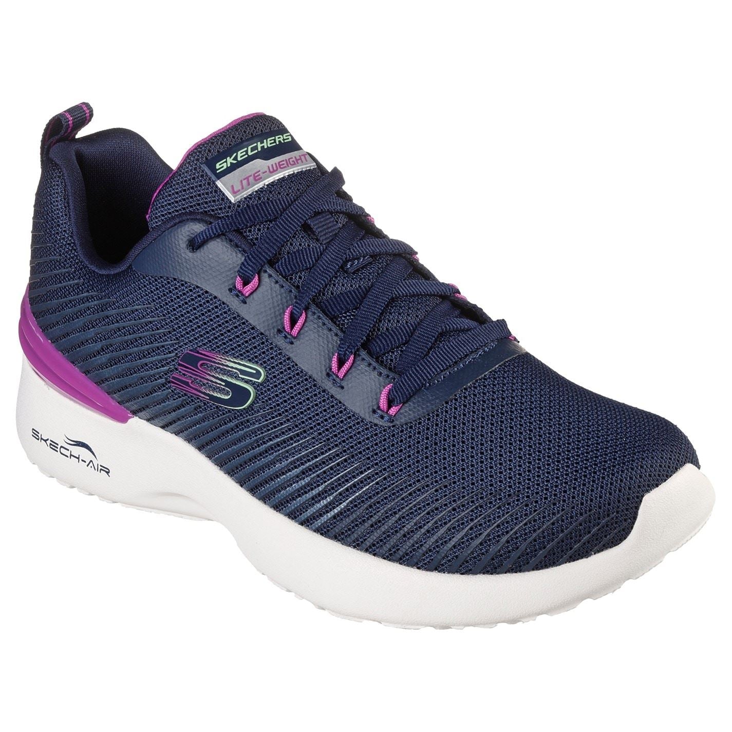 Skechers Womens 3d Print Hotmelt Mesh Lace Up W Me Low Top Trainers