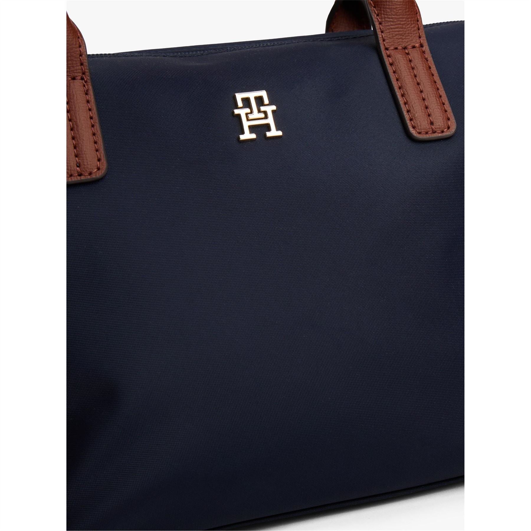 Tommy Hilfiger Popette Mini Trapezoid Tote with Gold Tone Hardware