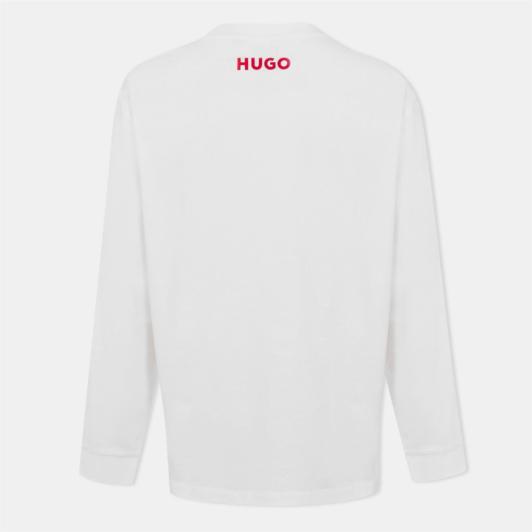 Hugo Text Graphic Crew Neck Long Sleeve Jersey T-Shirt